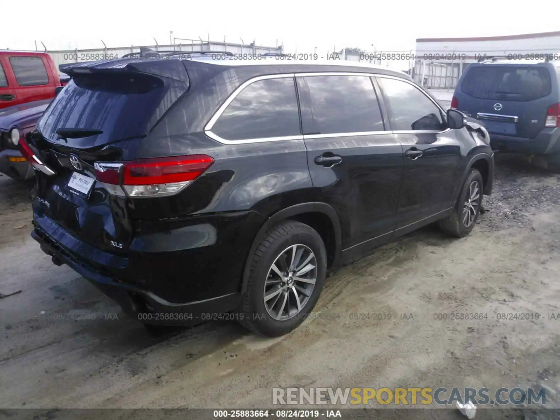 4 Фотография поврежденного автомобиля 5TDKZRFH5KS568468 TOYOTA HIGHLANDER 2019