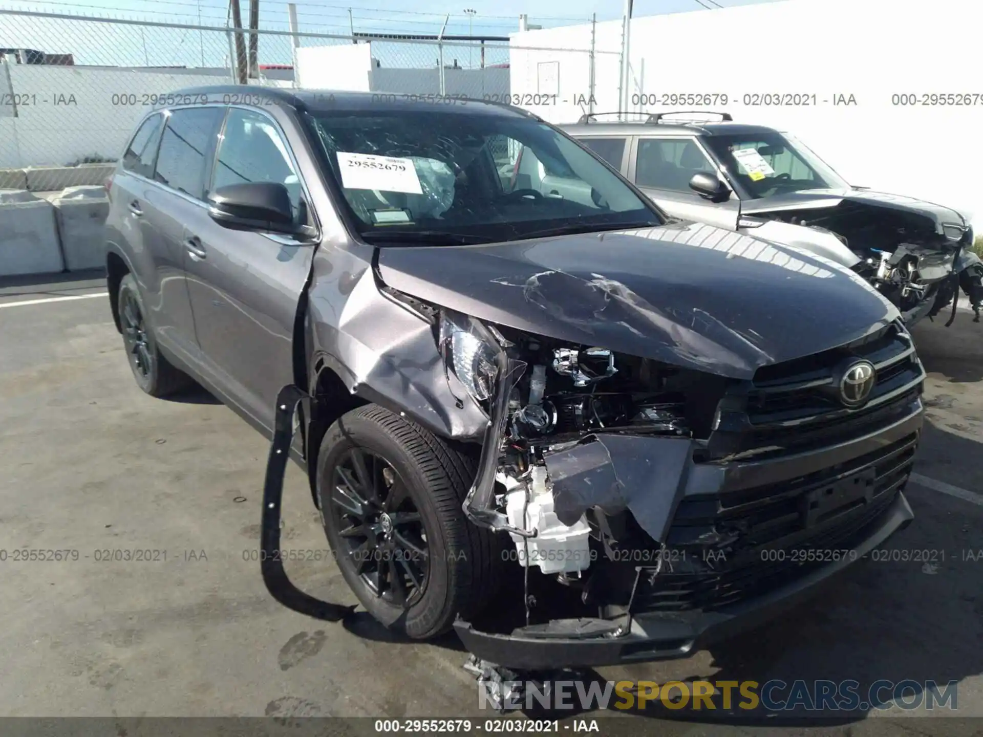 6 Photograph of a damaged car 5TDKZRFH5KS574710 TOYOTA HIGHLANDER 2019