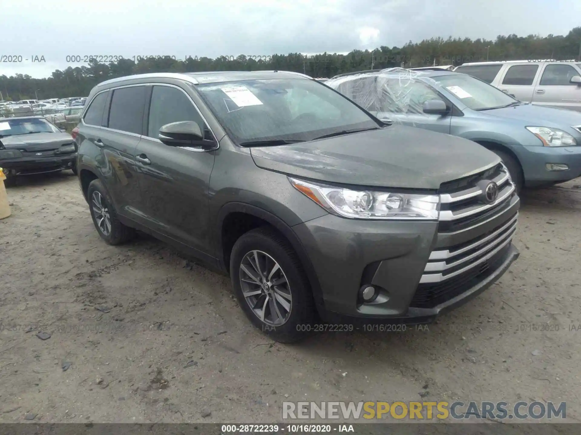 1 Photograph of a damaged car 5TDKZRFH6KS334730 TOYOTA HIGHLANDER 2019