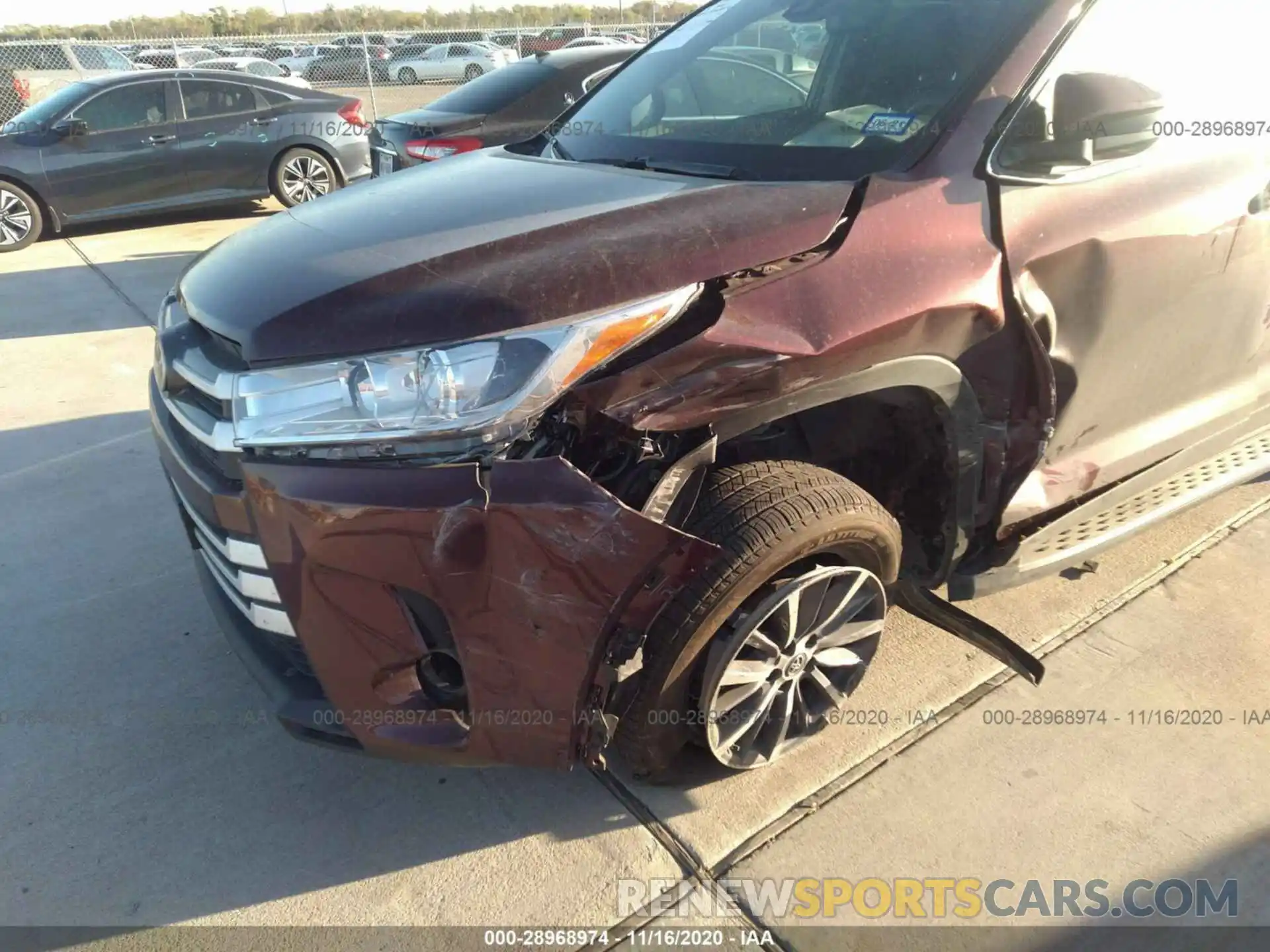 6 Photograph of a damaged car 5TDKZRFH6KS335344 TOYOTA HIGHLANDER 2019