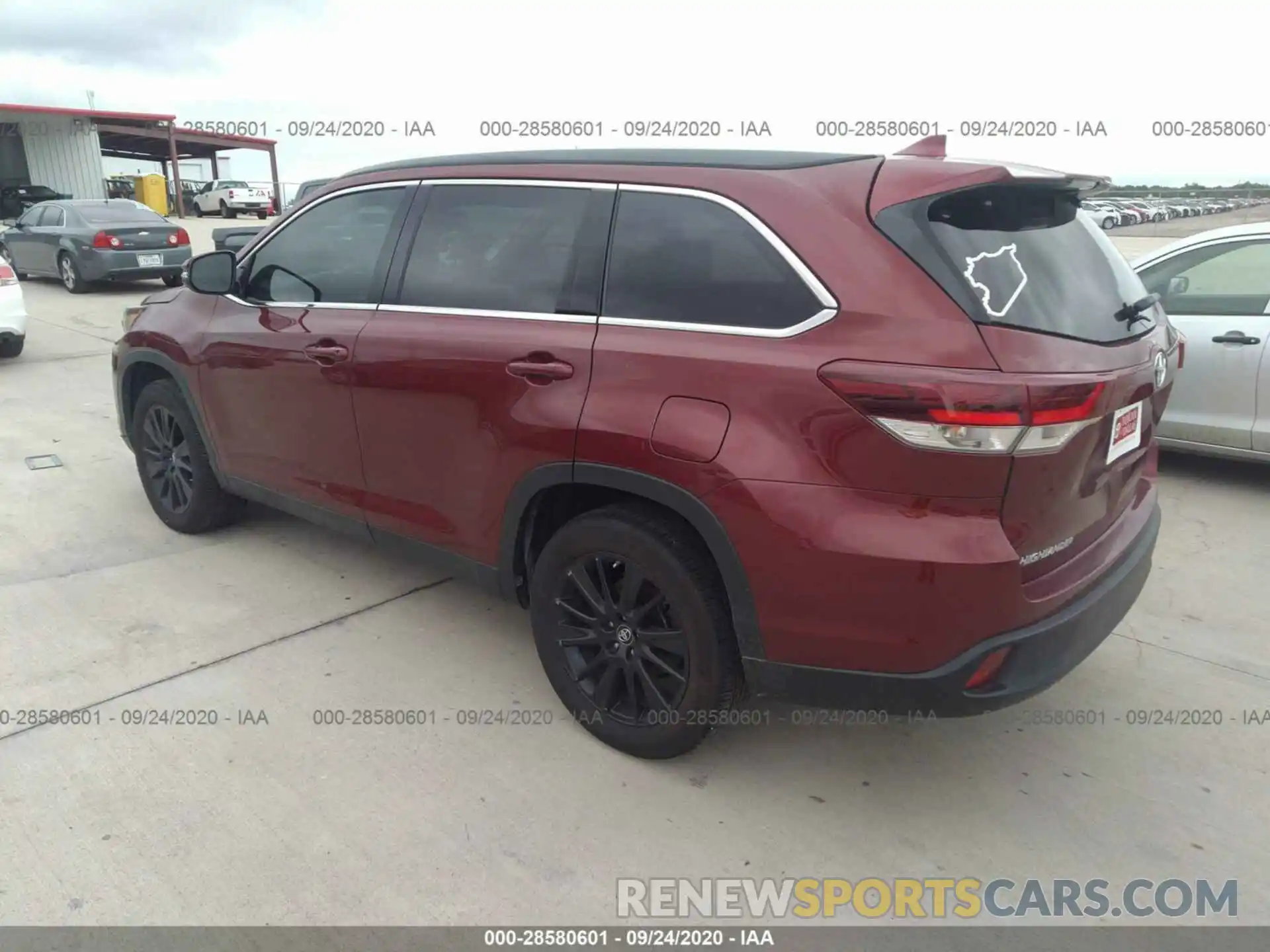 3 Photograph of a damaged car 5TDKZRFH6KS354525 TOYOTA HIGHLANDER 2019