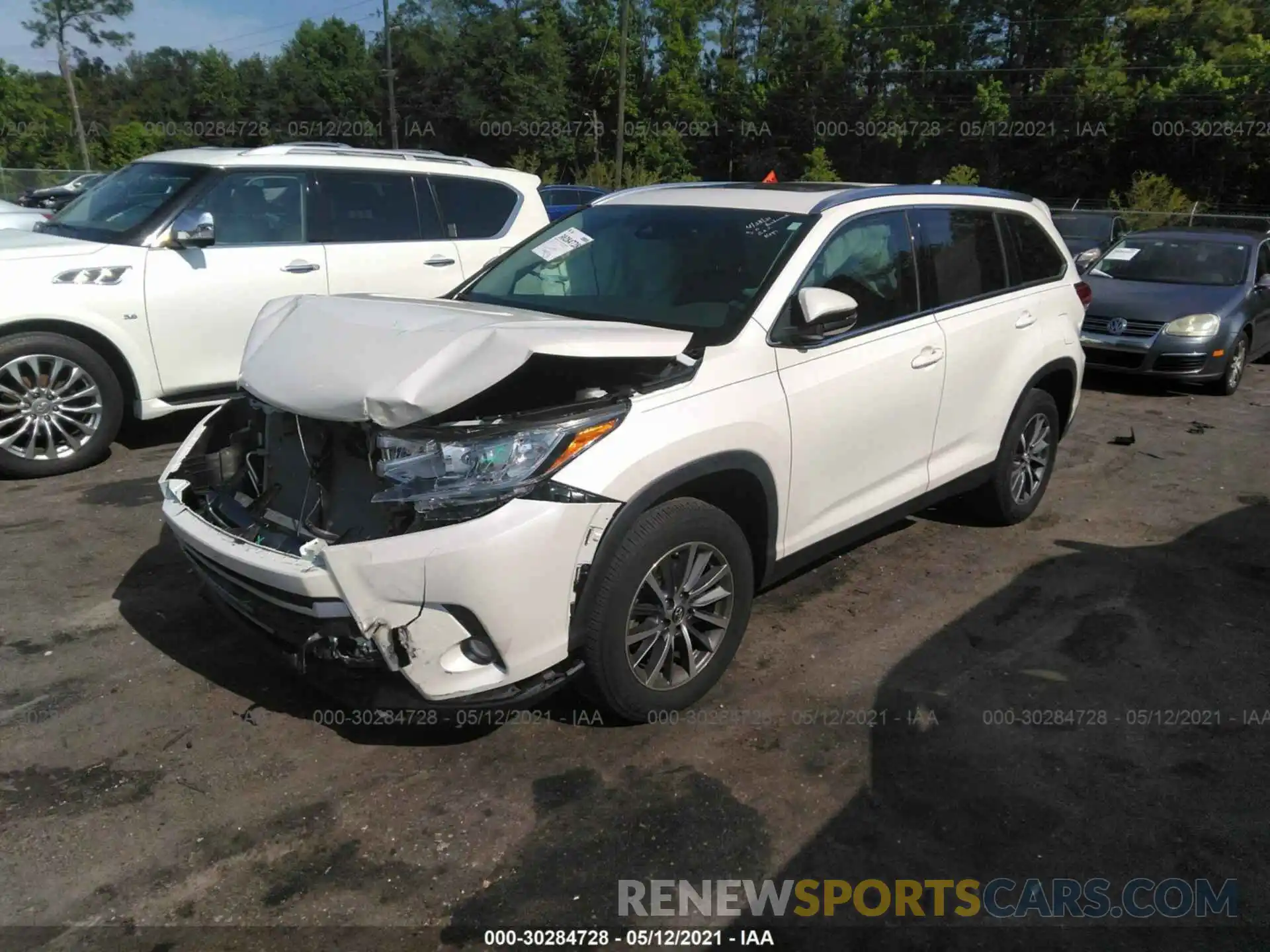 2 Фотография поврежденного автомобиля 5TDKZRFH6KS359000 TOYOTA HIGHLANDER 2019