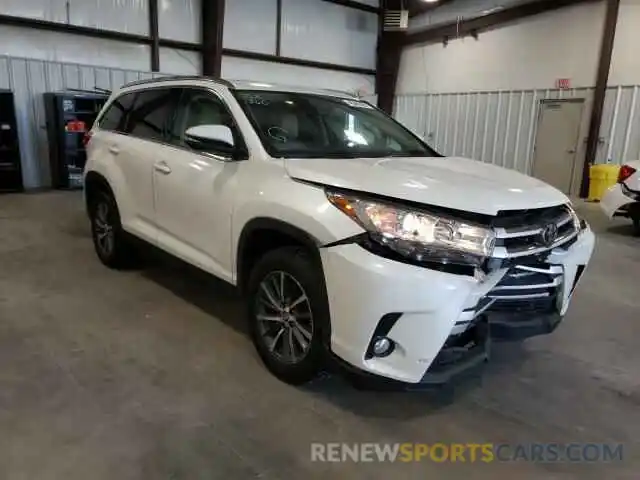 1 Photograph of a damaged car 5TDKZRFH6KS359630 TOYOTA HIGHLANDER 2019