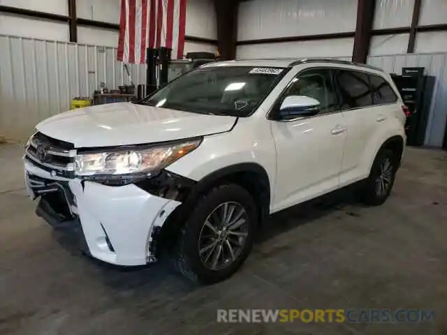 2 Photograph of a damaged car 5TDKZRFH6KS359630 TOYOTA HIGHLANDER 2019