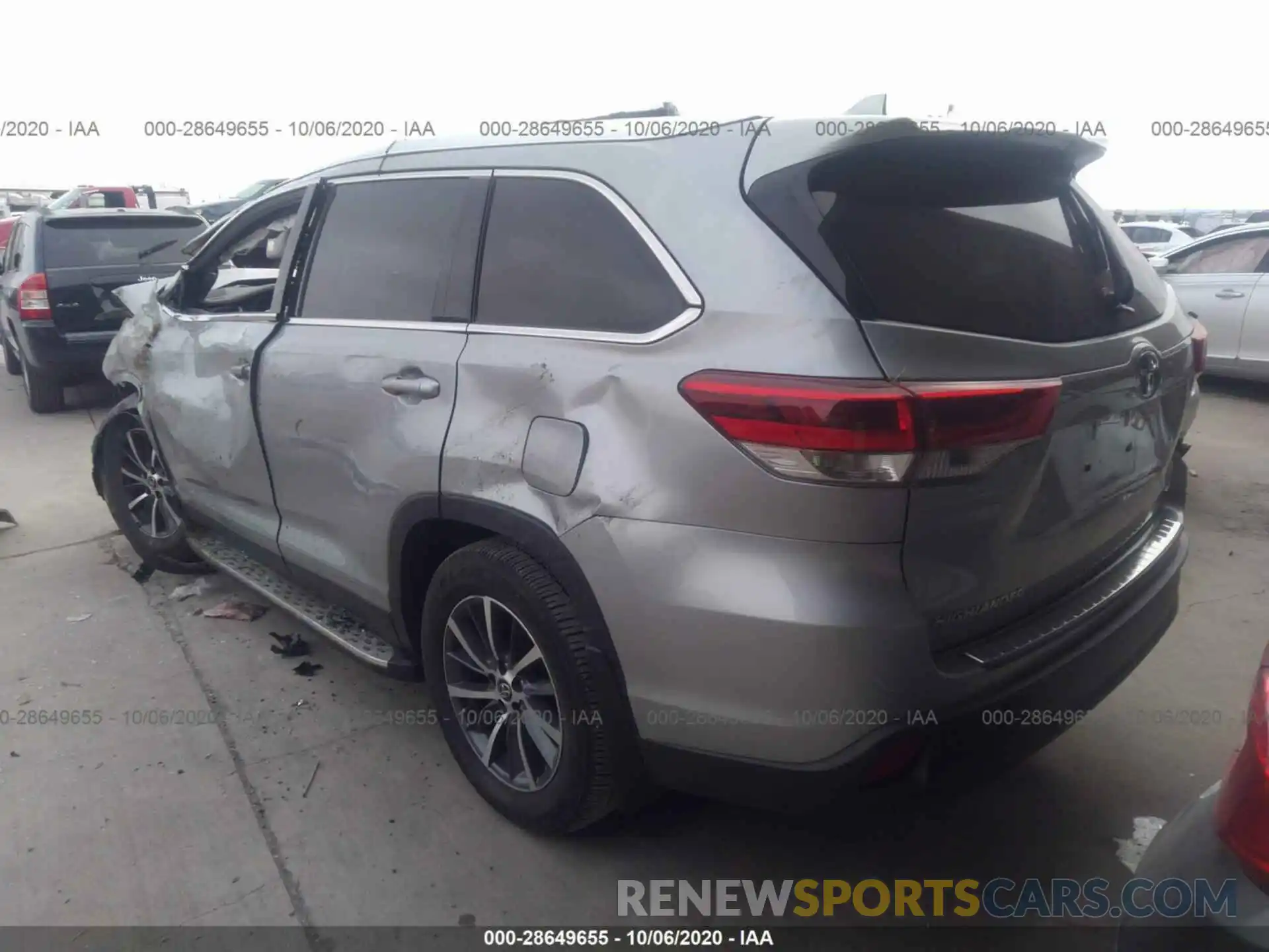 3 Фотография поврежденного автомобиля 5TDKZRFH6KS566941 TOYOTA HIGHLANDER 2019