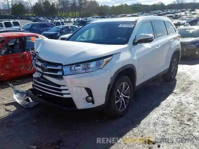 2 Photograph of a damaged car 5TDKZRFH7KS552790 TOYOTA HIGHLANDER 2019