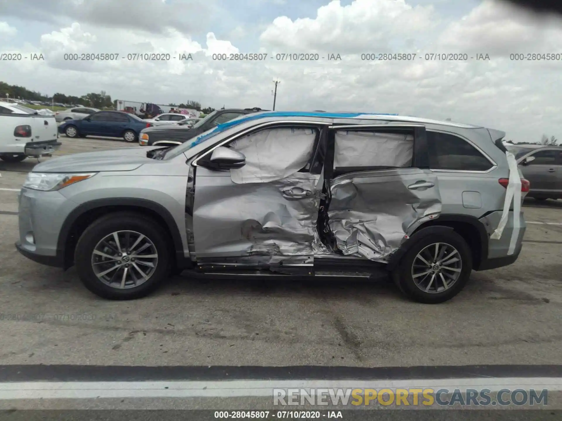 6 Photograph of a damaged car 5TDKZRFH7KS557438 TOYOTA HIGHLANDER 2019