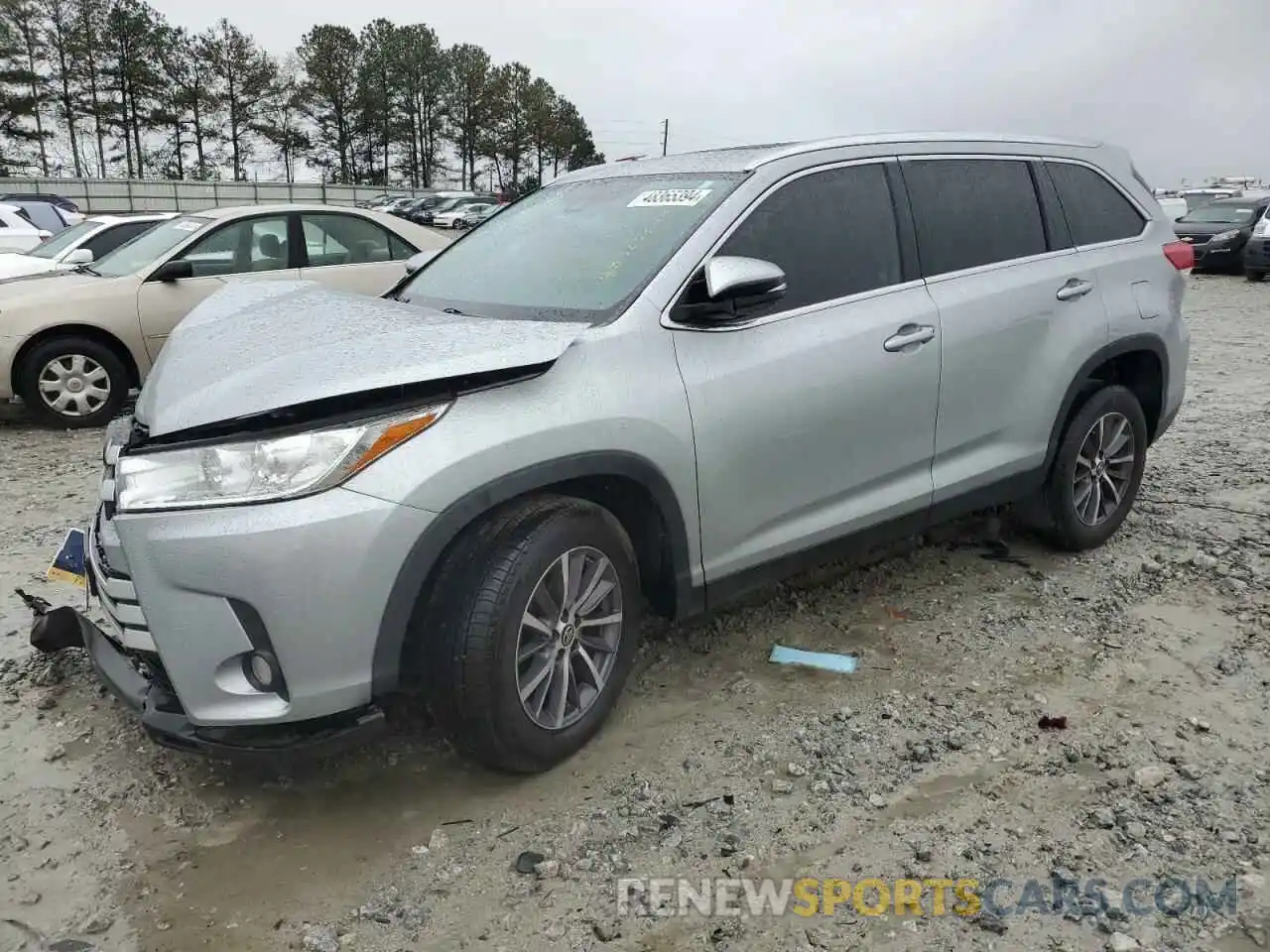 1 Photograph of a damaged car 5TDKZRFH7KS559108 TOYOTA HIGHLANDER 2019