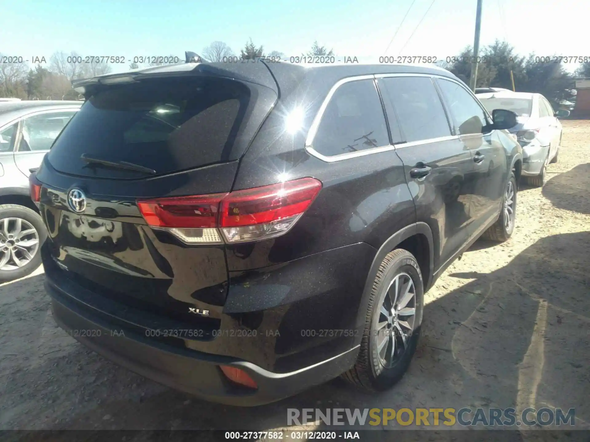 4 Фотография поврежденного автомобиля 5TDKZRFH7KS571128 TOYOTA HIGHLANDER 2019