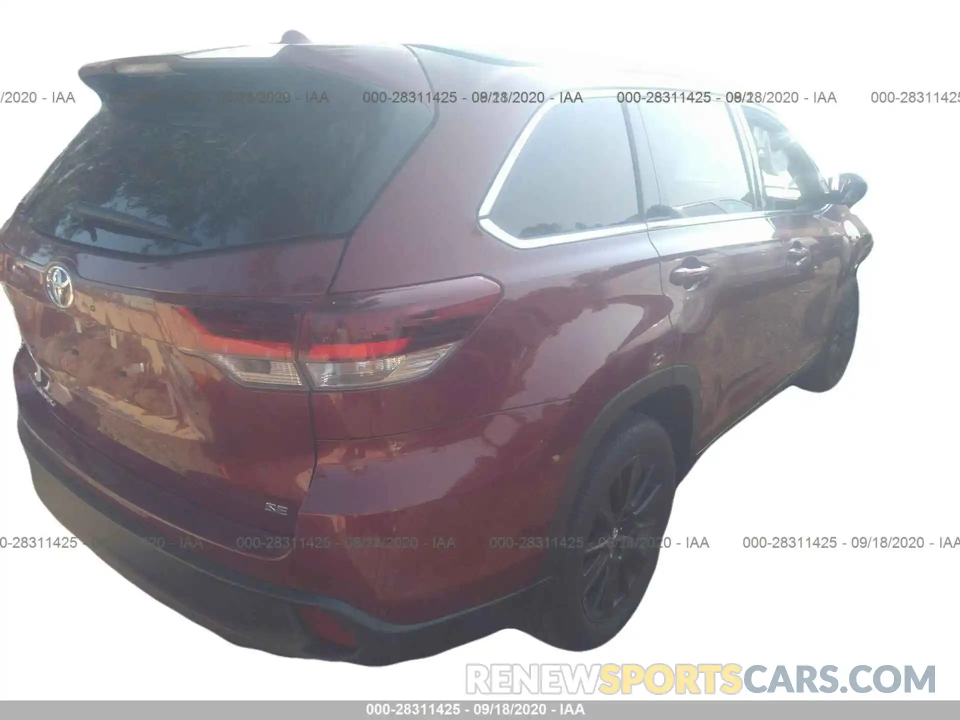 4 Фотография поврежденного автомобиля 5TDKZRFH7KS571422 TOYOTA HIGHLANDER 2019