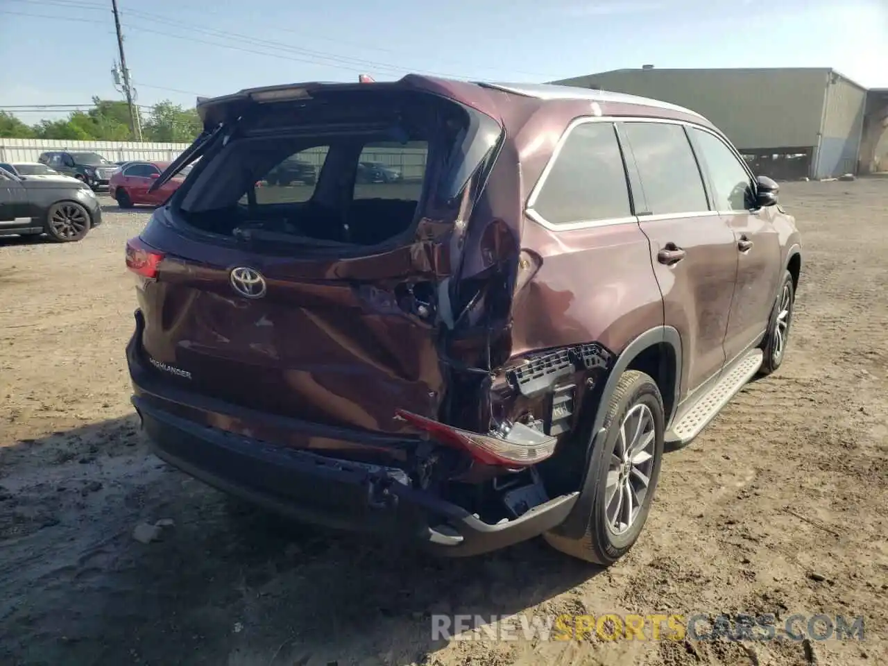 4 Фотография поврежденного автомобиля 5TDKZRFH8KS304435 TOYOTA HIGHLANDER 2019