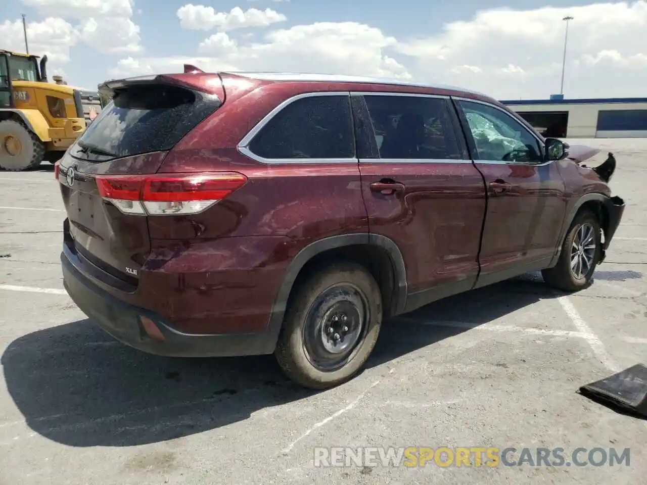 4 Фотография поврежденного автомобиля 5TDKZRFH8KS308193 TOYOTA HIGHLANDER 2019