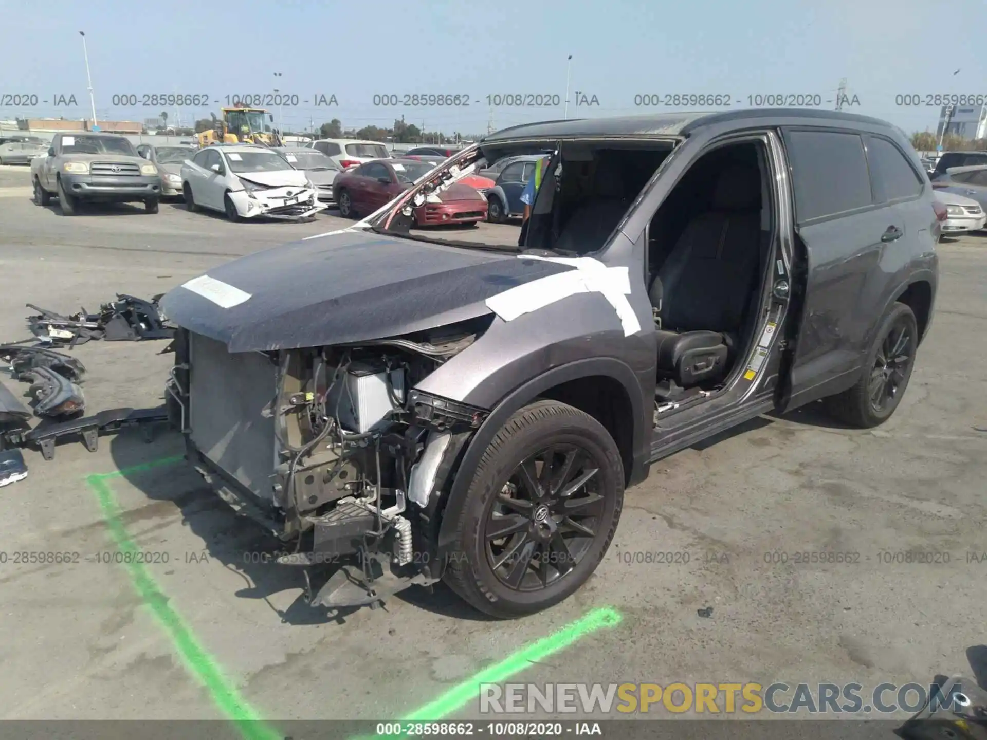 2 Фотография поврежденного автомобиля 5TDKZRFH8KS321980 TOYOTA HIGHLANDER 2019