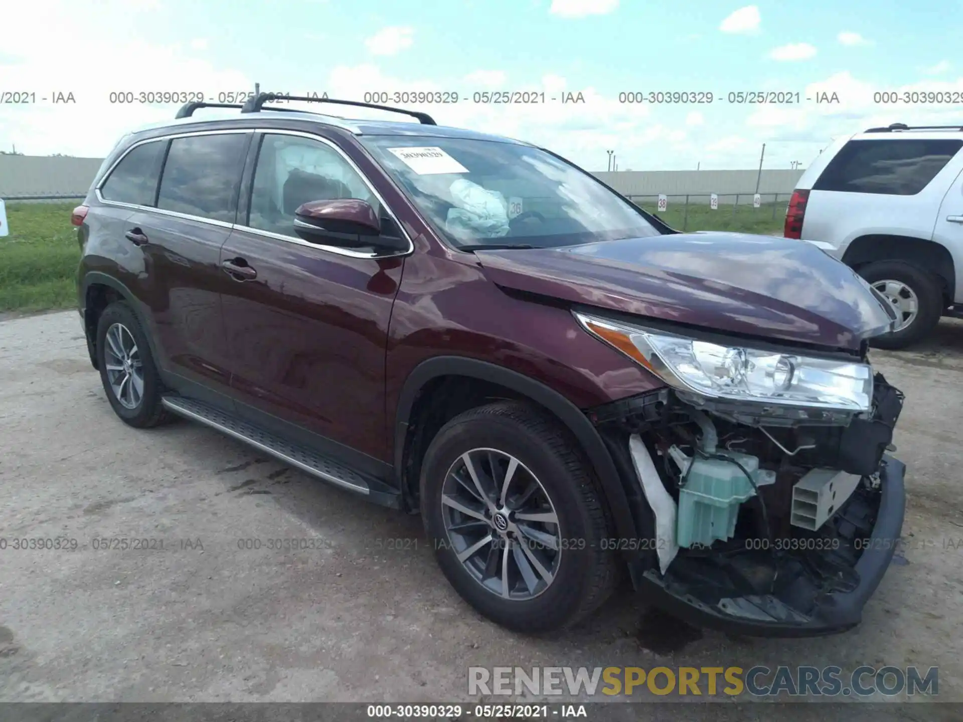 1 Фотография поврежденного автомобиля 5TDKZRFH8KS326953 TOYOTA HIGHLANDER 2019