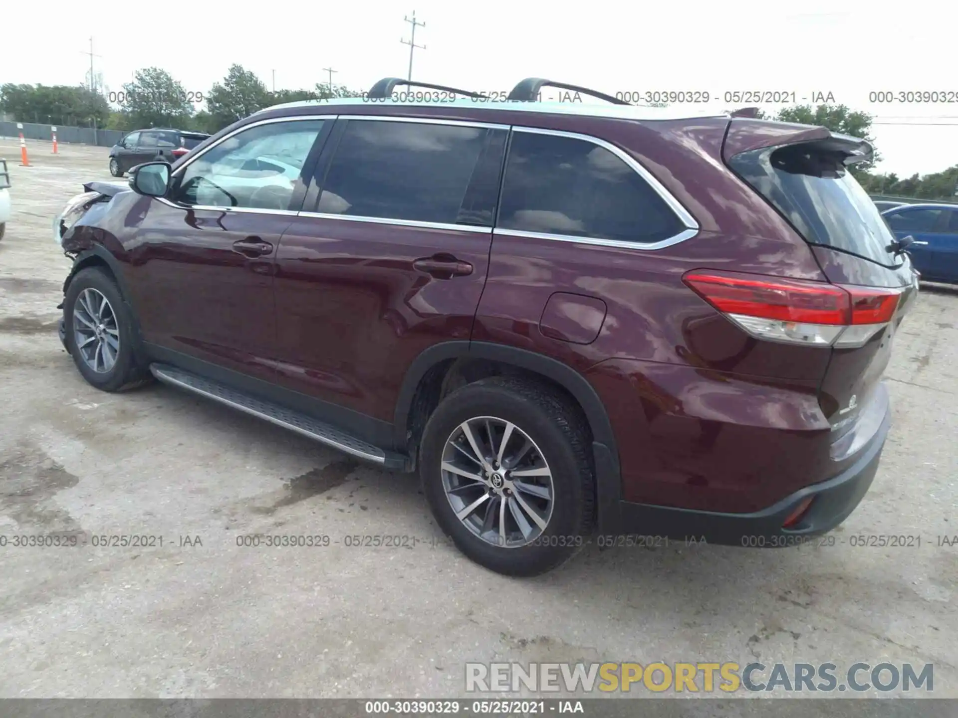 3 Фотография поврежденного автомобиля 5TDKZRFH8KS326953 TOYOTA HIGHLANDER 2019