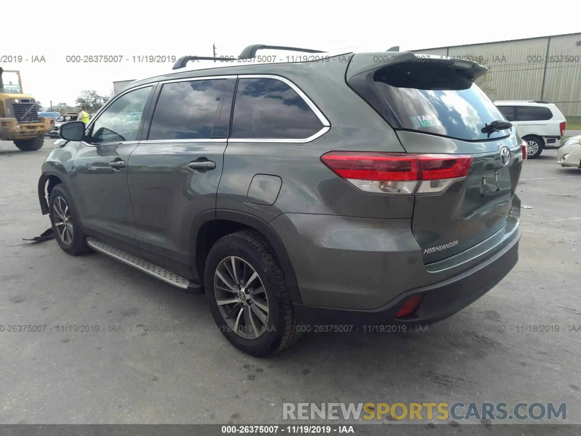 3 Фотография поврежденного автомобиля 5TDKZRFH8KS328119 TOYOTA HIGHLANDER 2019