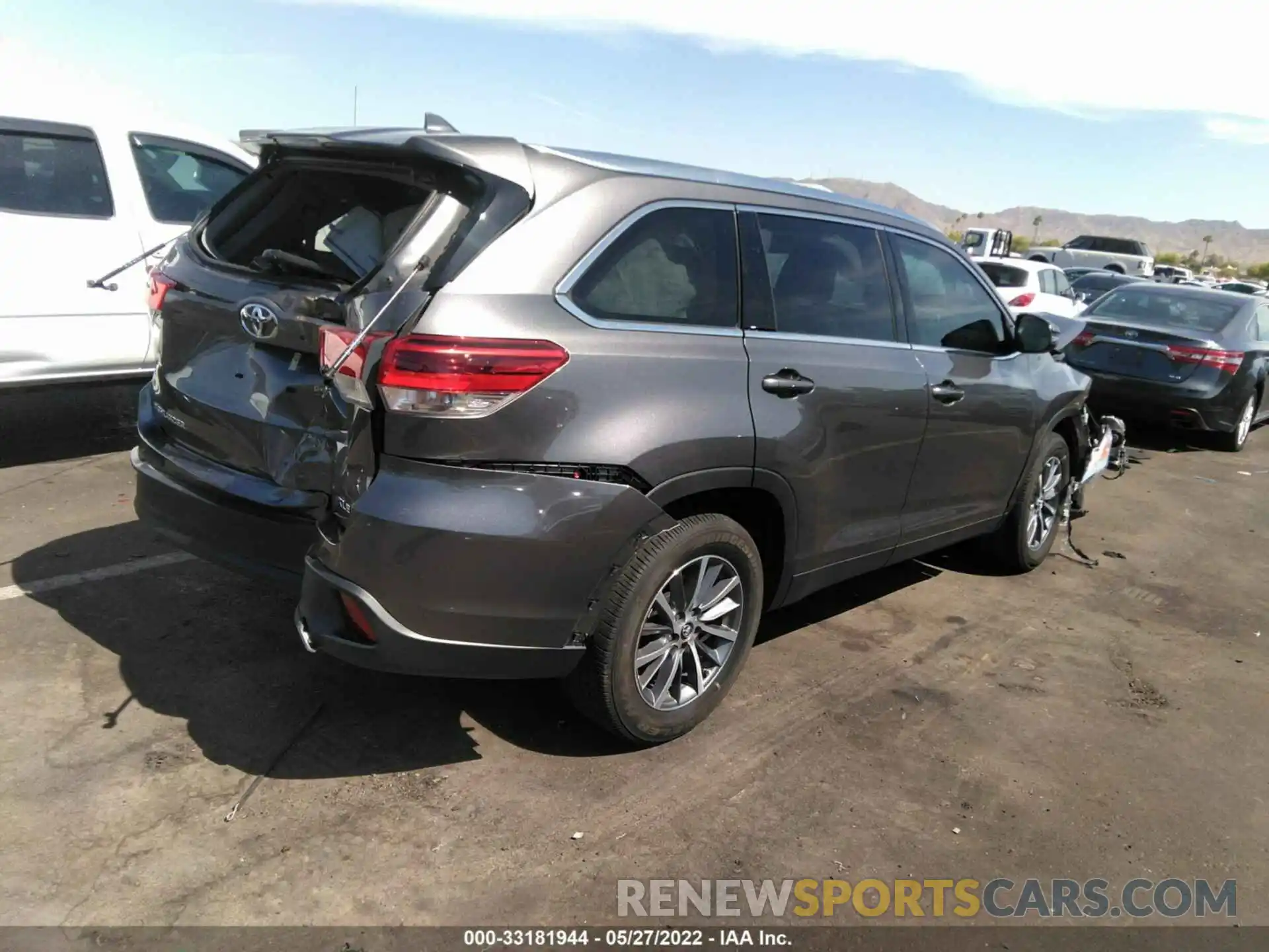 4 Фотография поврежденного автомобиля 5TDKZRFH8KS362321 TOYOTA HIGHLANDER 2019