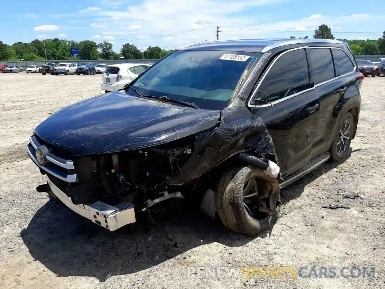 2 Фотография поврежденного автомобиля 5TDKZRFH8KS550823 TOYOTA HIGHLANDER 2019