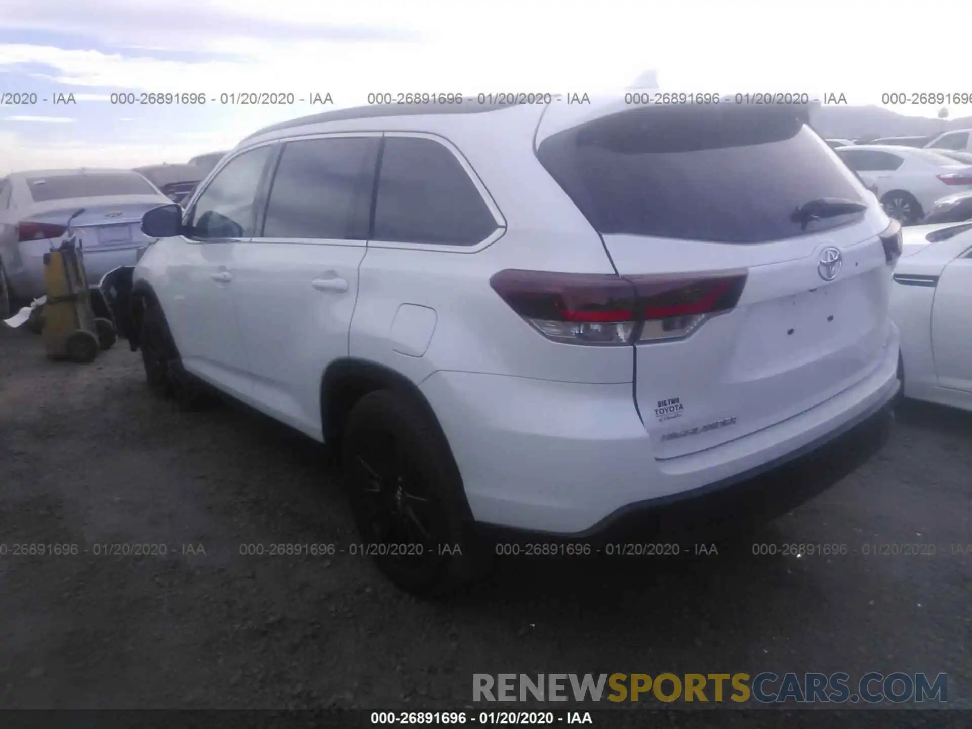 3 Фотография поврежденного автомобиля 5TDKZRFH8KS560994 TOYOTA HIGHLANDER 2019