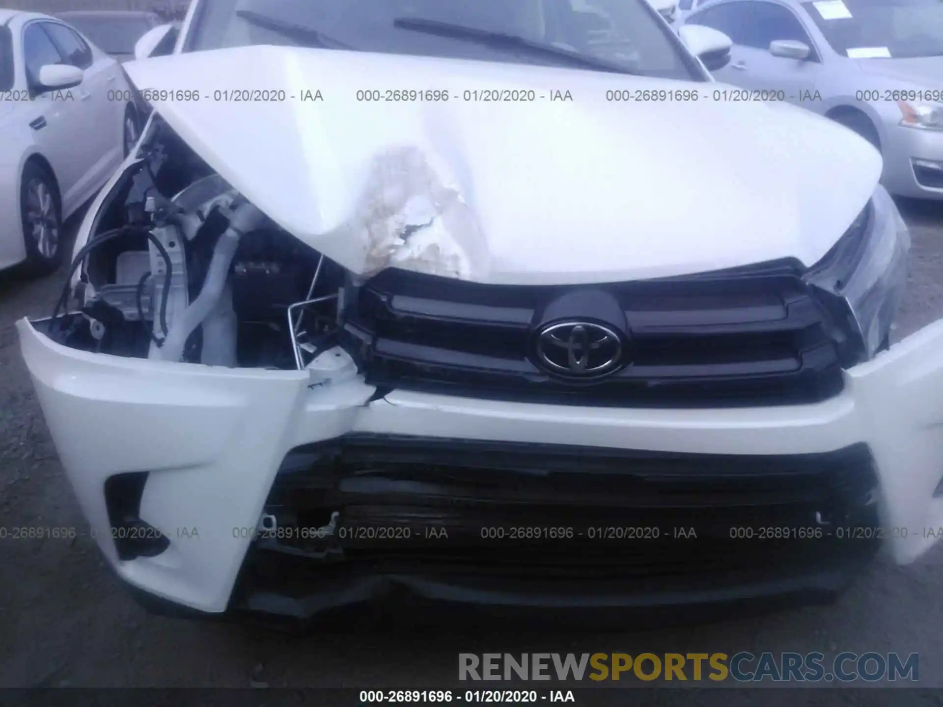 6 Photograph of a damaged car 5TDKZRFH8KS560994 TOYOTA HIGHLANDER 2019