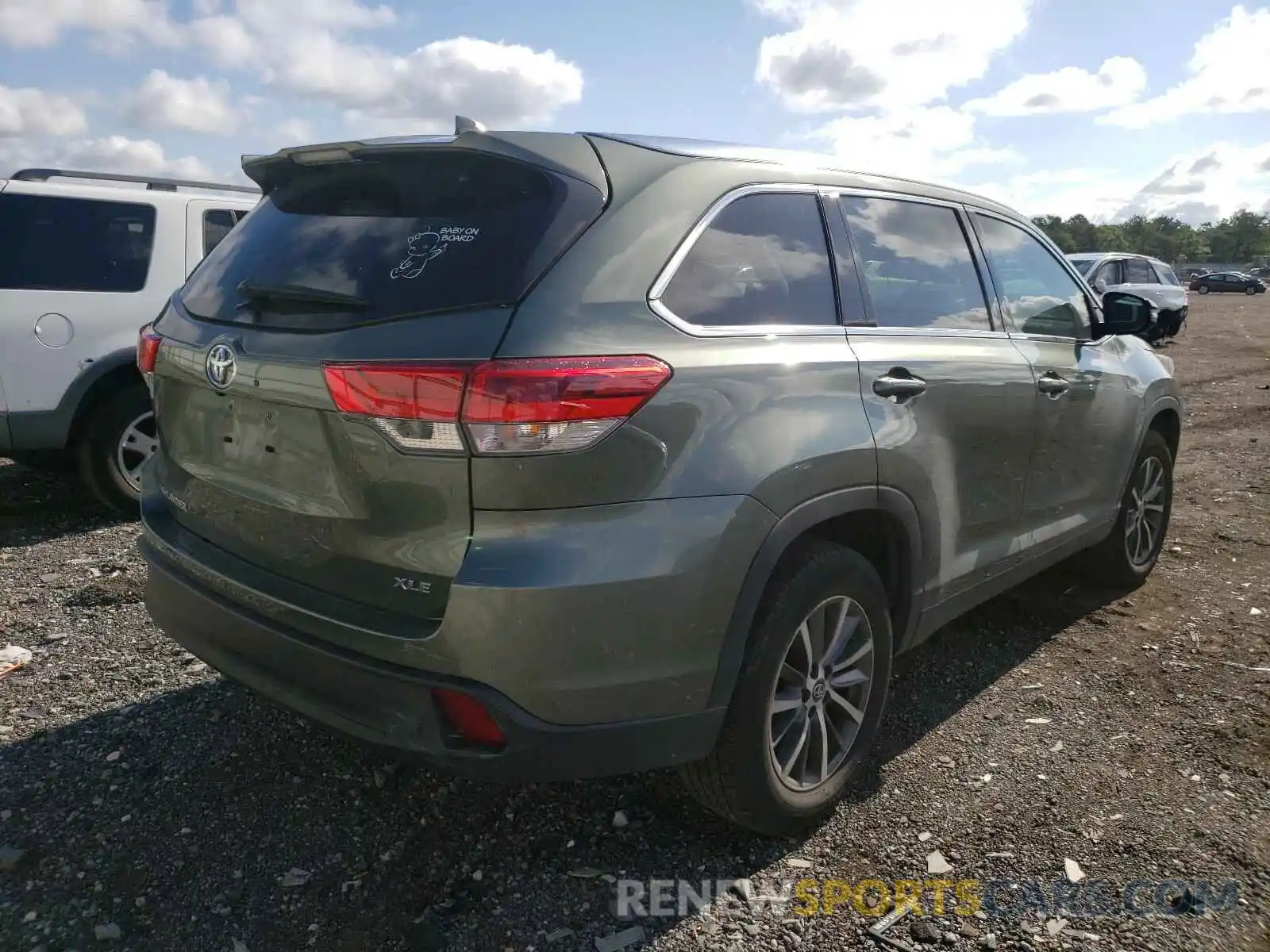 4 Фотография поврежденного автомобиля 5TDKZRFH9KS316500 TOYOTA HIGHLANDER 2019