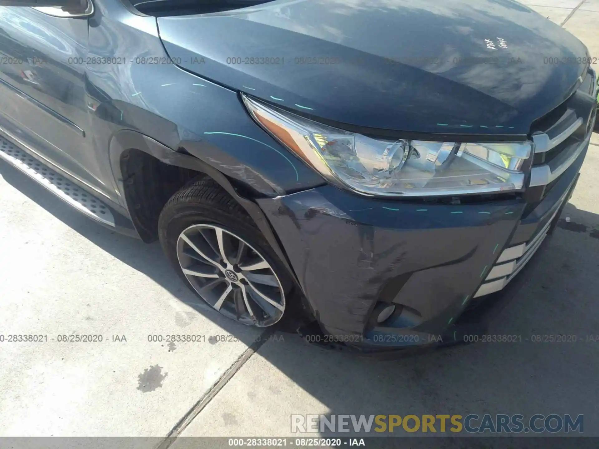 6 Photograph of a damaged car 5TDKZRFH9KS334186 TOYOTA HIGHLANDER 2019