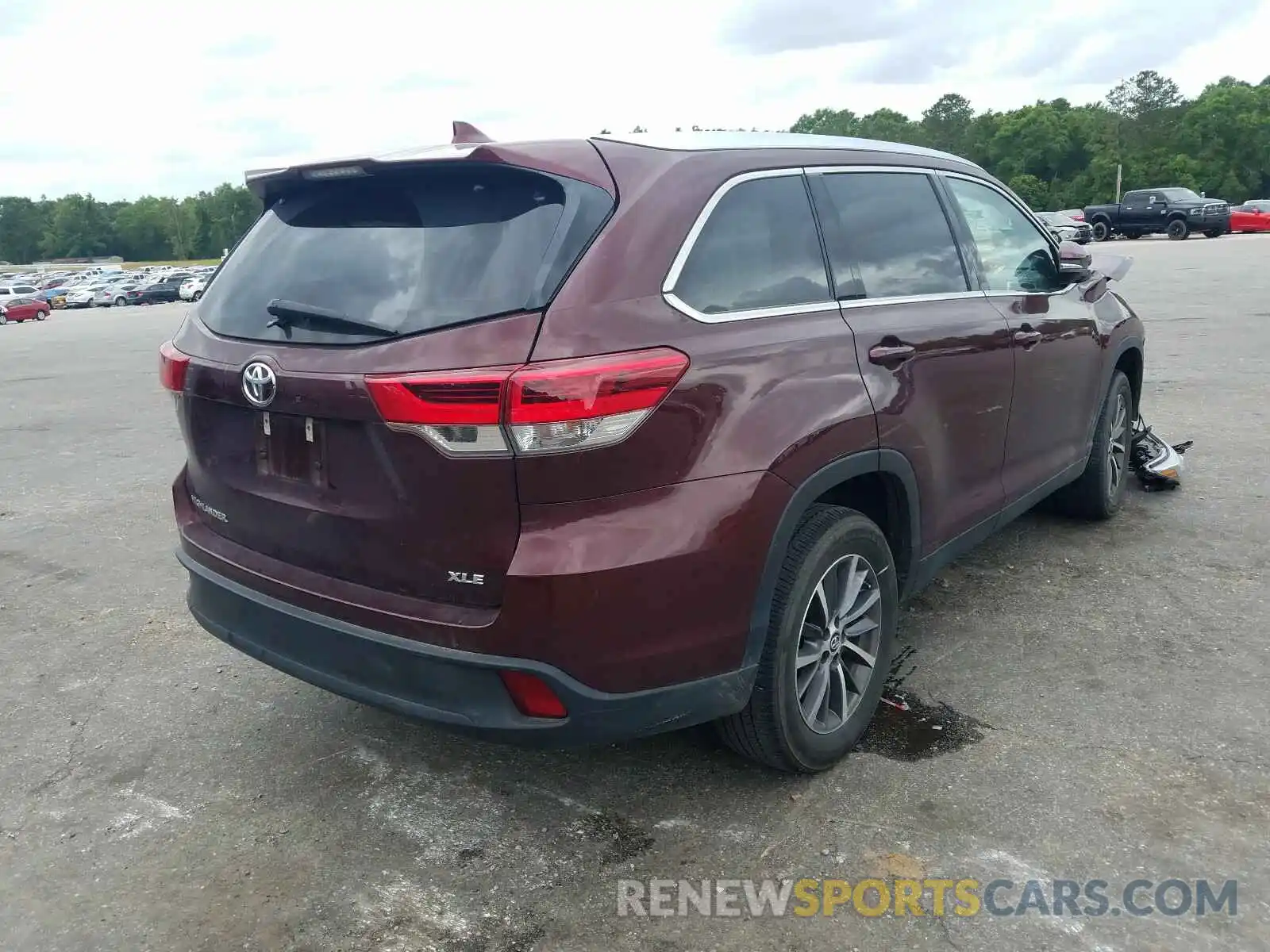 4 Фотография поврежденного автомобиля 5TDKZRFH9KS354826 TOYOTA HIGHLANDER 2019