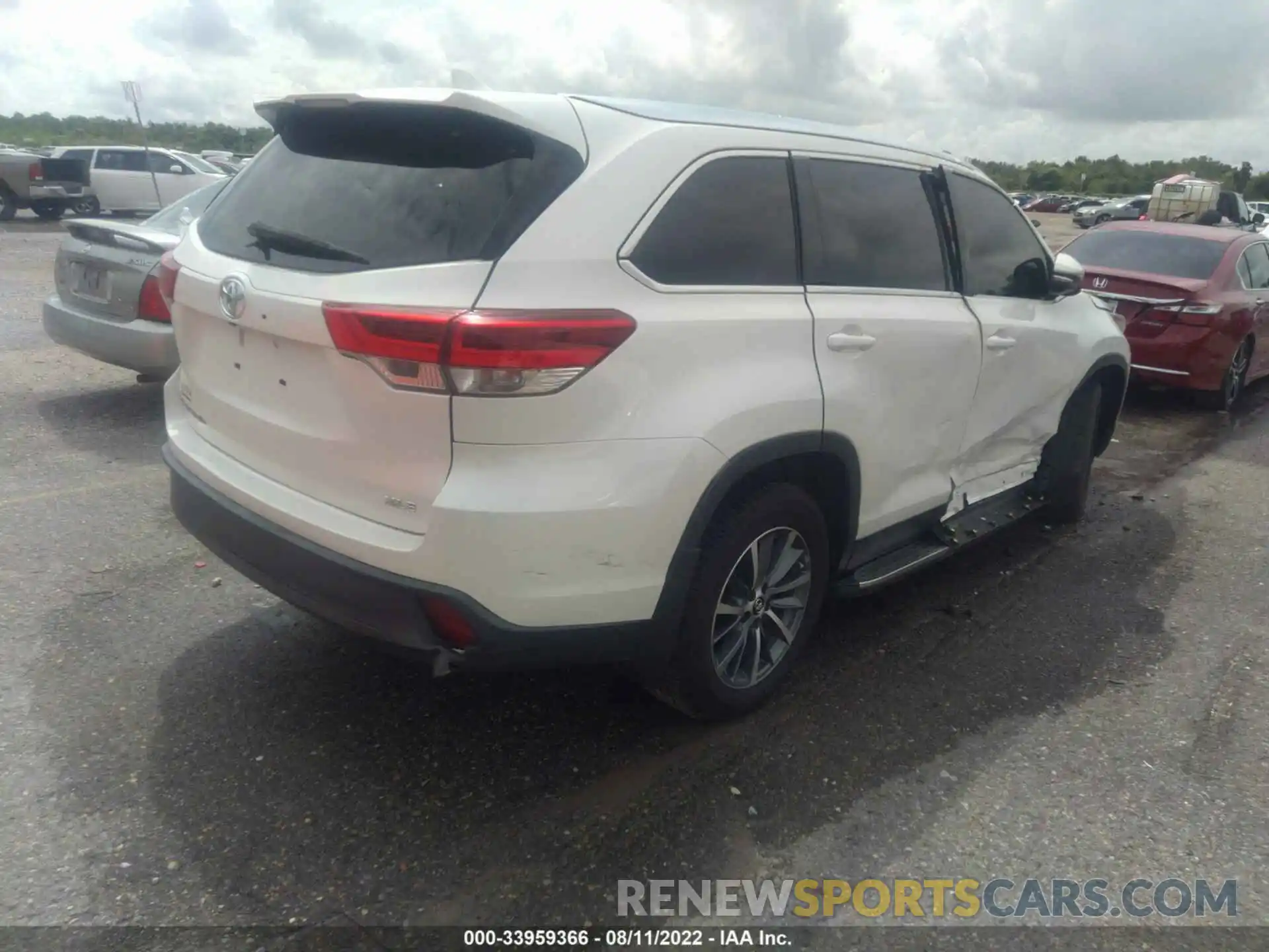 4 Фотография поврежденного автомобиля 5TDKZRFH9KS553780 TOYOTA HIGHLANDER 2019