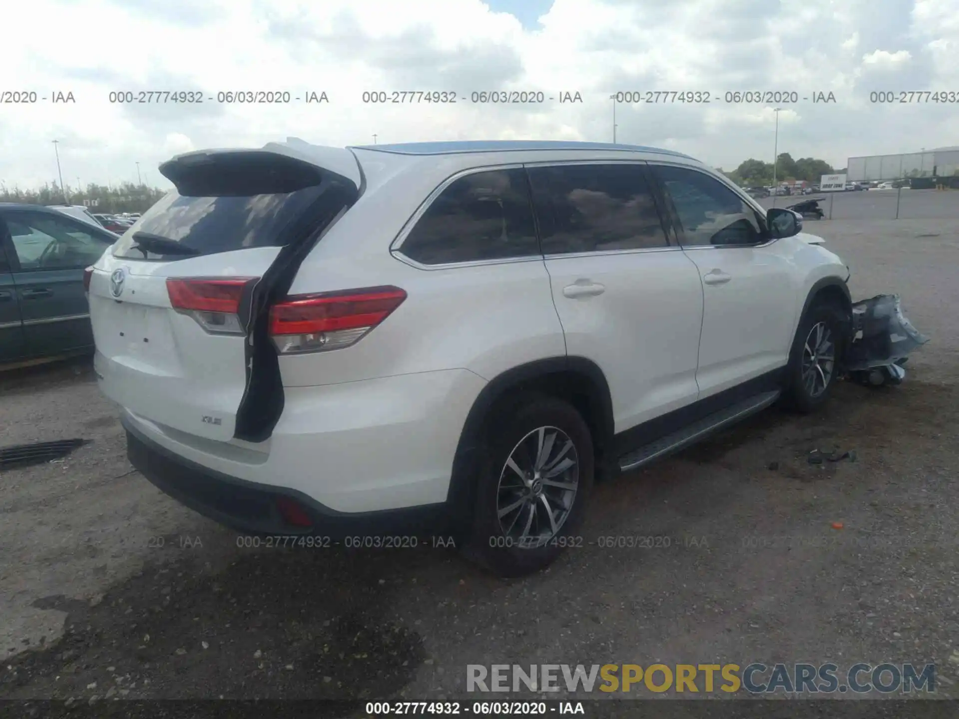 4 Фотография поврежденного автомобиля 5TDKZRFH9KS554251 TOYOTA HIGHLANDER 2019