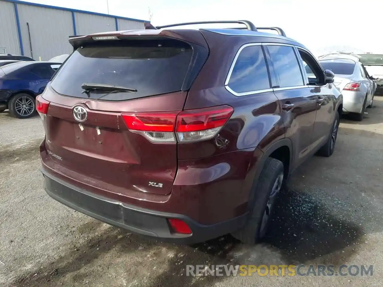 4 Фотография поврежденного автомобиля 5TDKZRFHXKS331071 TOYOTA HIGHLANDER 2019