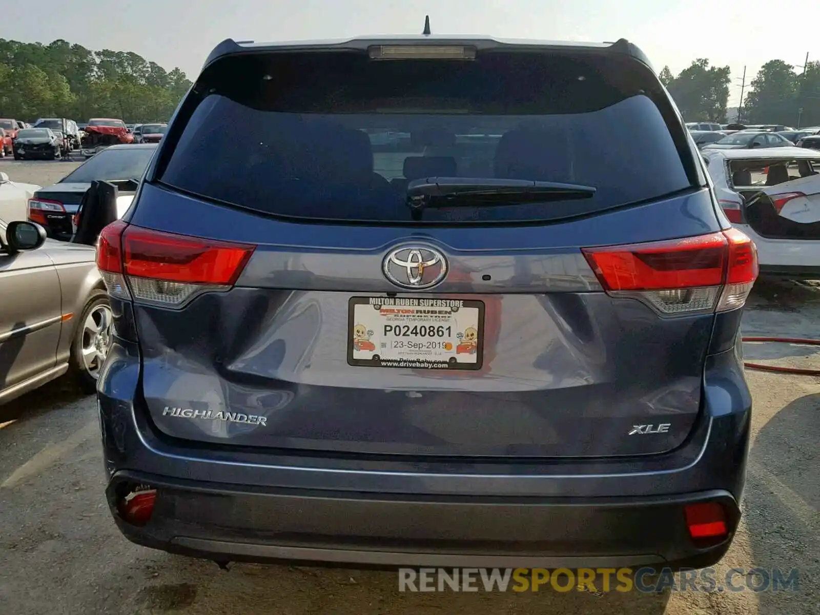 9 Photograph of a damaged car 5TDKZRFHXKS339865 TOYOTA HIGHLANDER 2019