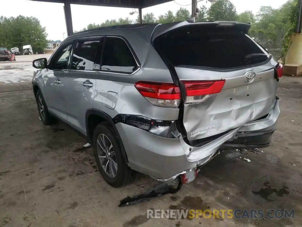 3 Фотография поврежденного автомобиля 5TDKZRFHXKS347965 TOYOTA HIGHLANDER 2019