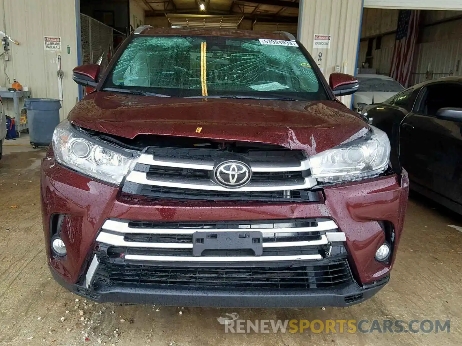 9 Фотография поврежденного автомобиля 5TDKZRFHXKS349229 TOYOTA HIGHLANDER 2019