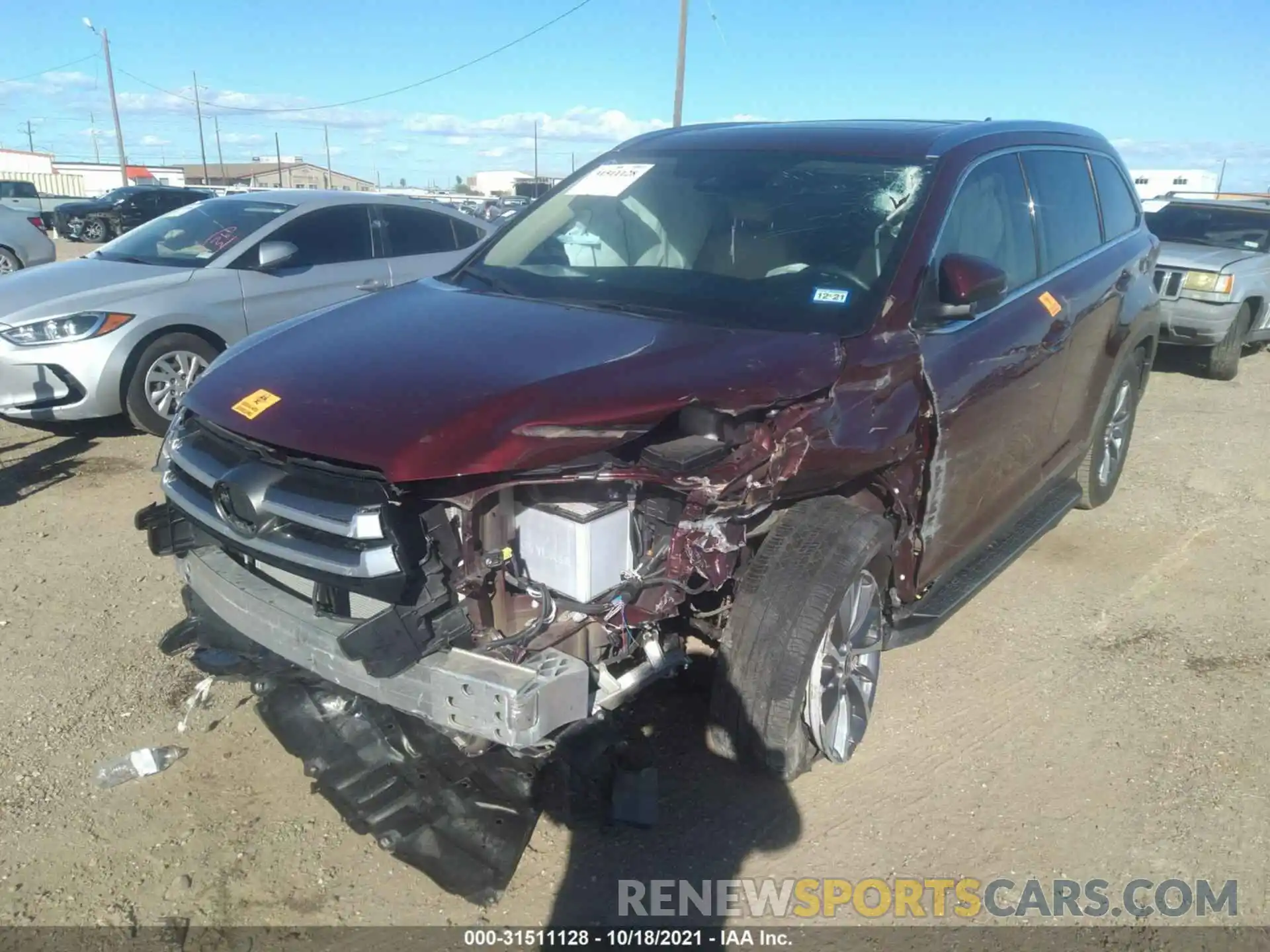 6 Фотография поврежденного автомобиля 5TDKZRFHXKS370355 TOYOTA HIGHLANDER 2019