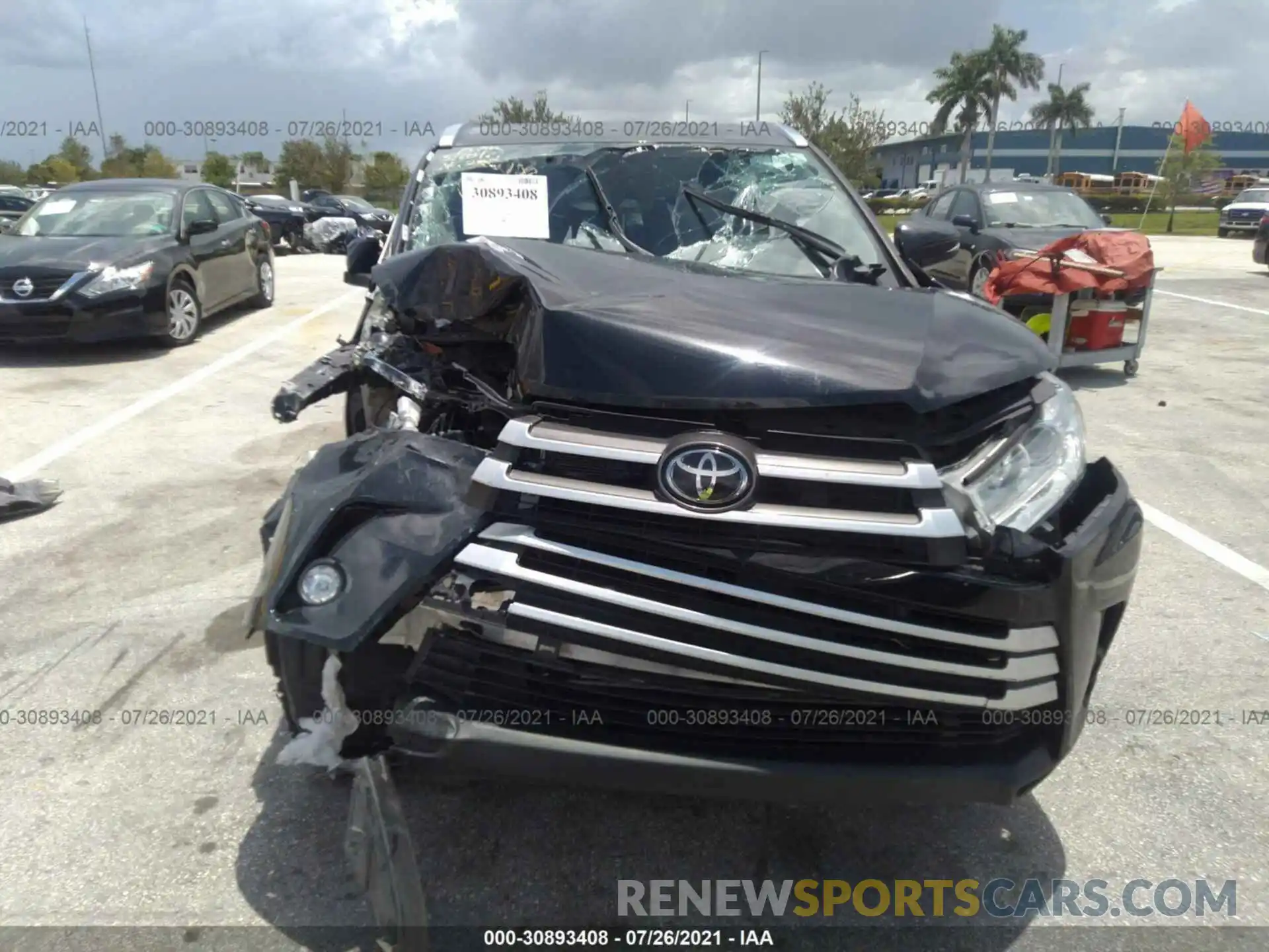 6 Photograph of a damaged car 5TDKZRFHXKS555957 TOYOTA HIGHLANDER 2019