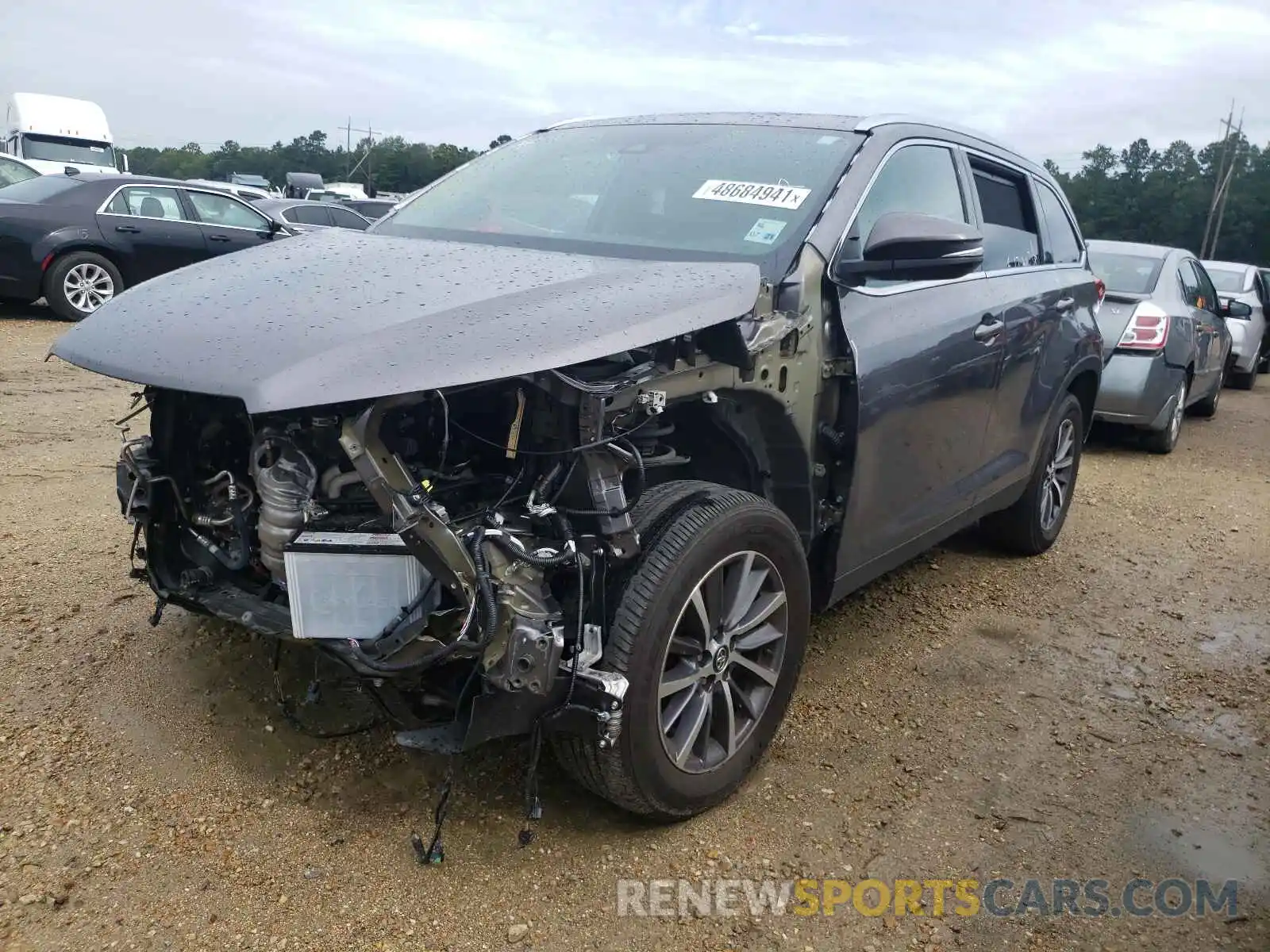 2 Photograph of a damaged car 5TDKZRFHXKS567784 TOYOTA HIGHLANDER 2019