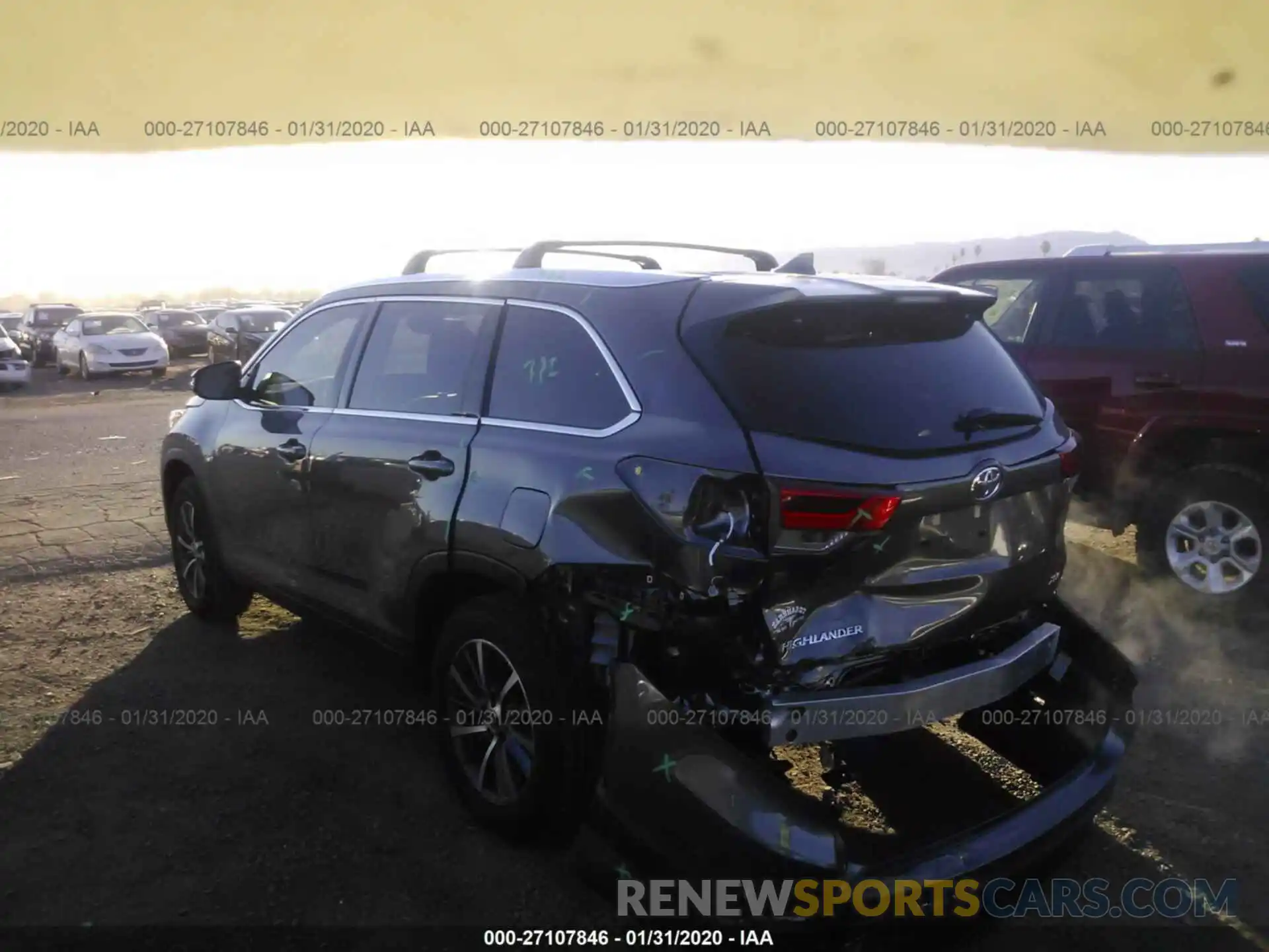 6 Photograph of a damaged car 5TDKZRFHXKS574332 TOYOTA HIGHLANDER 2019