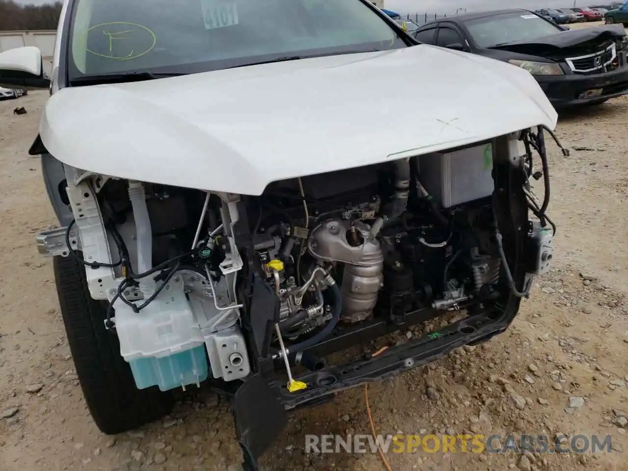 9 Photograph of a damaged car 5TDKZRFHXKS574590 TOYOTA HIGHLANDER 2019