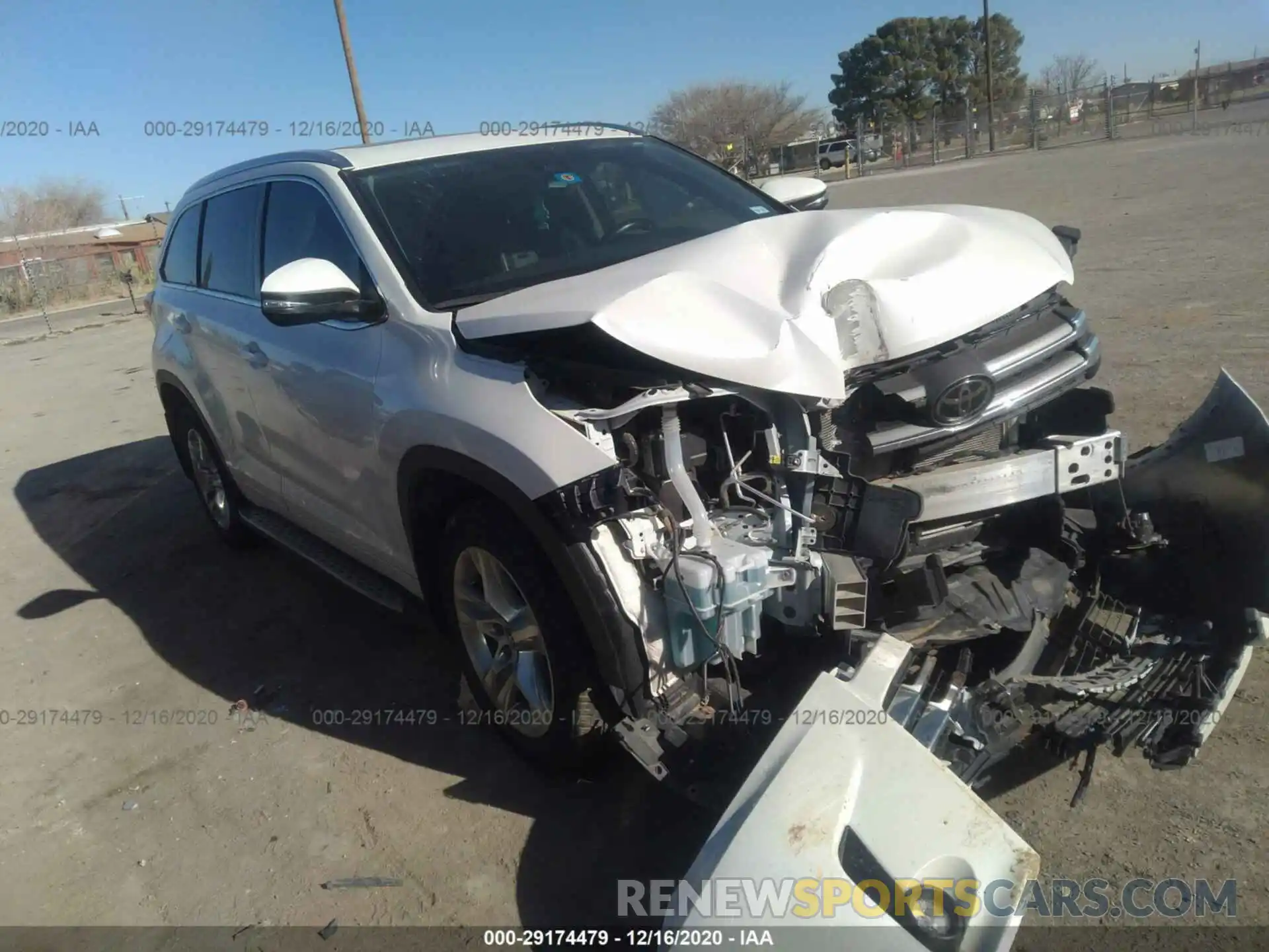 1 Photograph of a damaged car 5TDYZRFH0KS292159 TOYOTA HIGHLANDER 2019