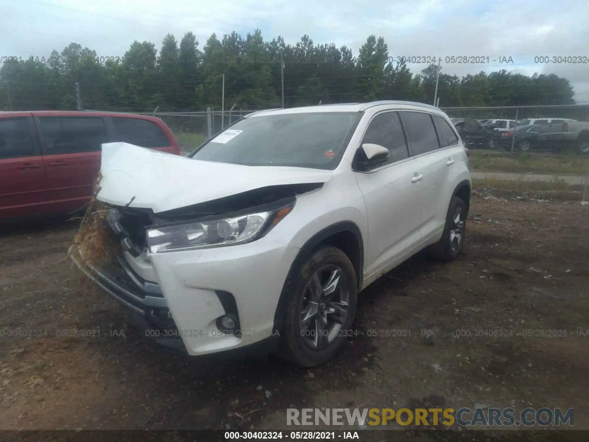 2 Photograph of a damaged car 5TDYZRFH0KS293571 TOYOTA HIGHLANDER 2019