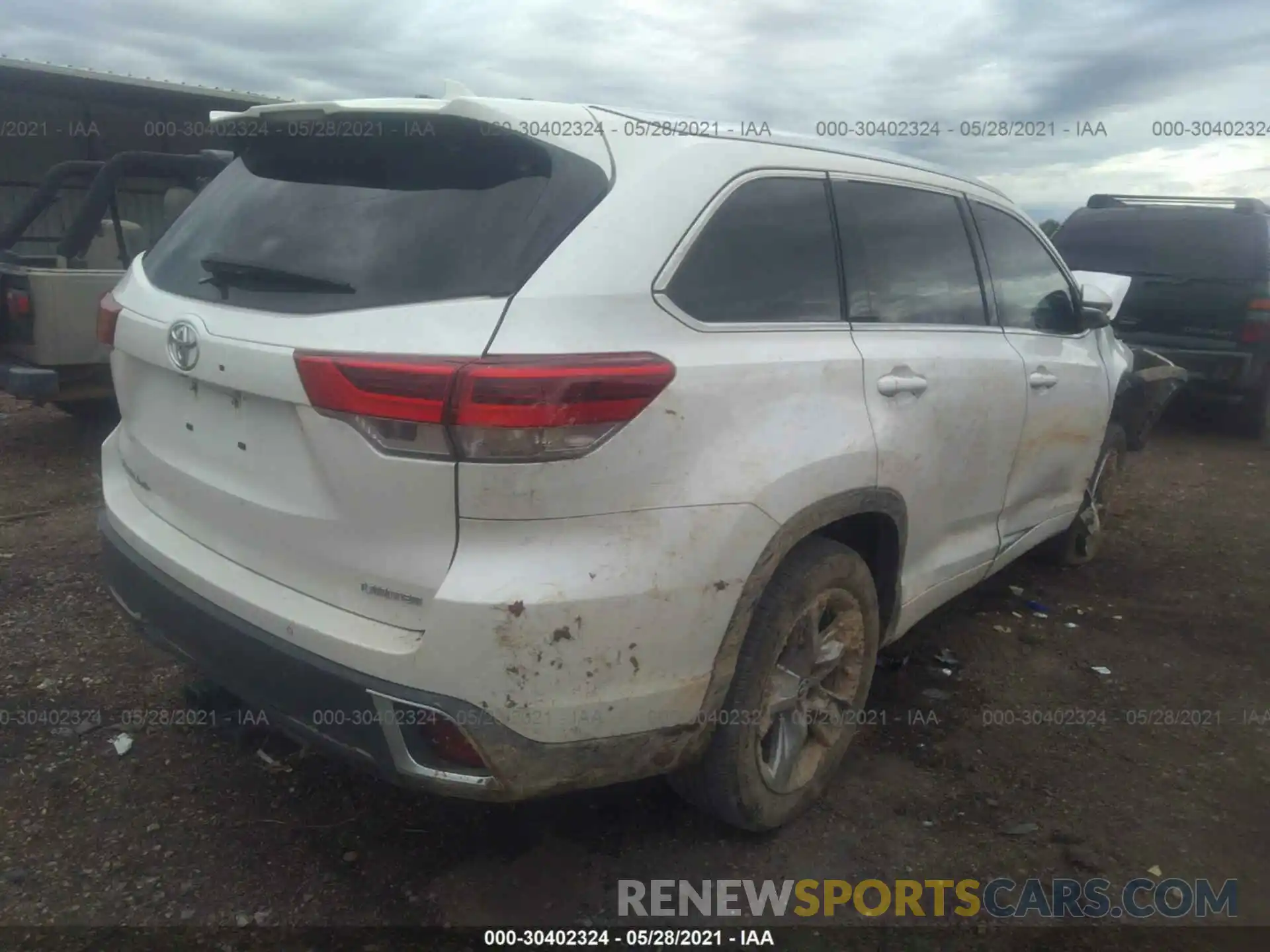 4 Фотография поврежденного автомобиля 5TDYZRFH0KS293571 TOYOTA HIGHLANDER 2019