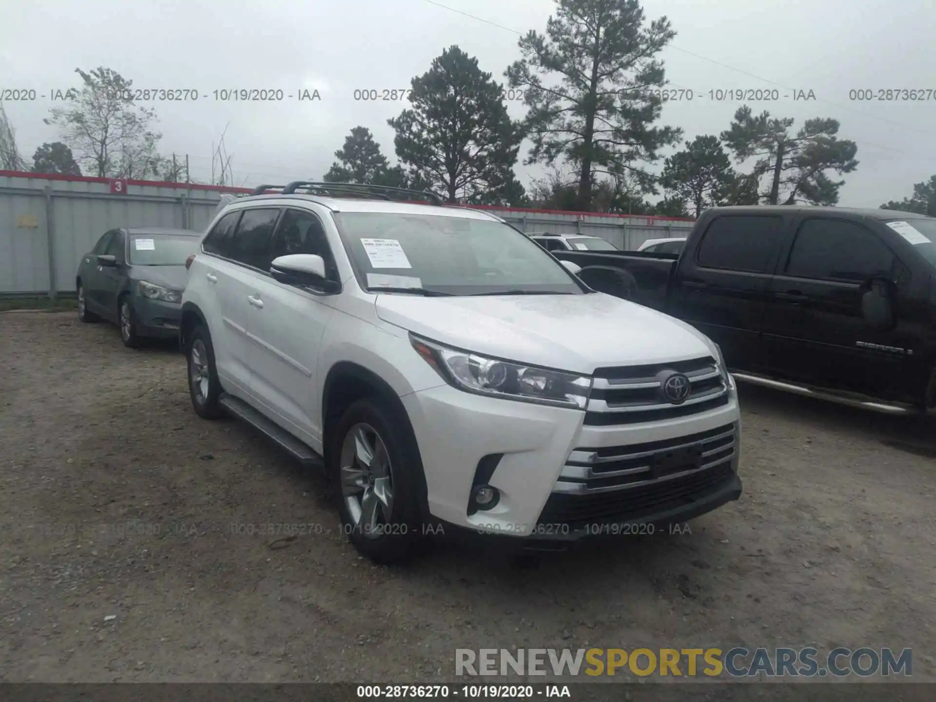 1 Photograph of a damaged car 5TDYZRFH0KS298933 TOYOTA HIGHLANDER 2019