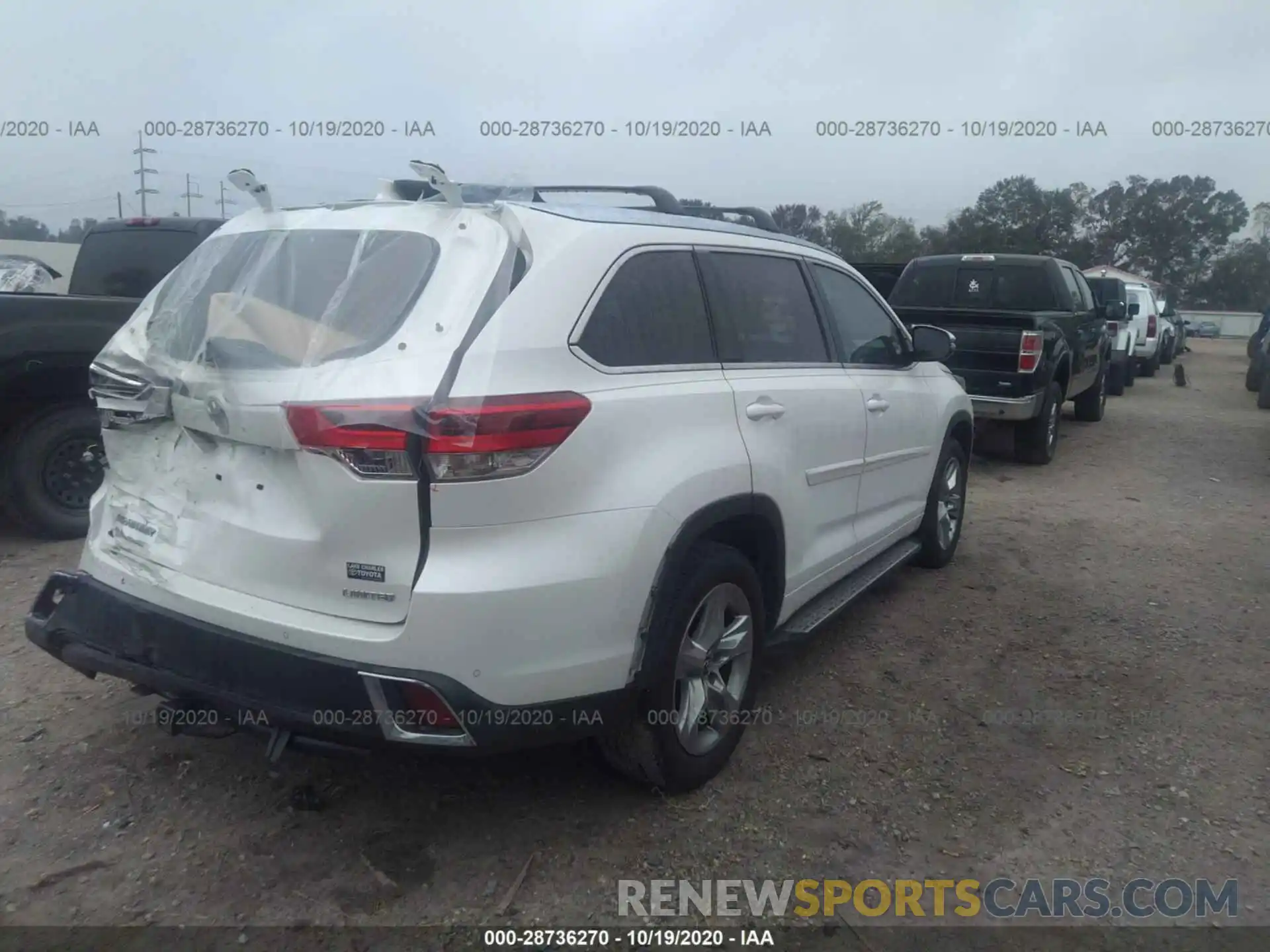 4 Фотография поврежденного автомобиля 5TDYZRFH0KS298933 TOYOTA HIGHLANDER 2019