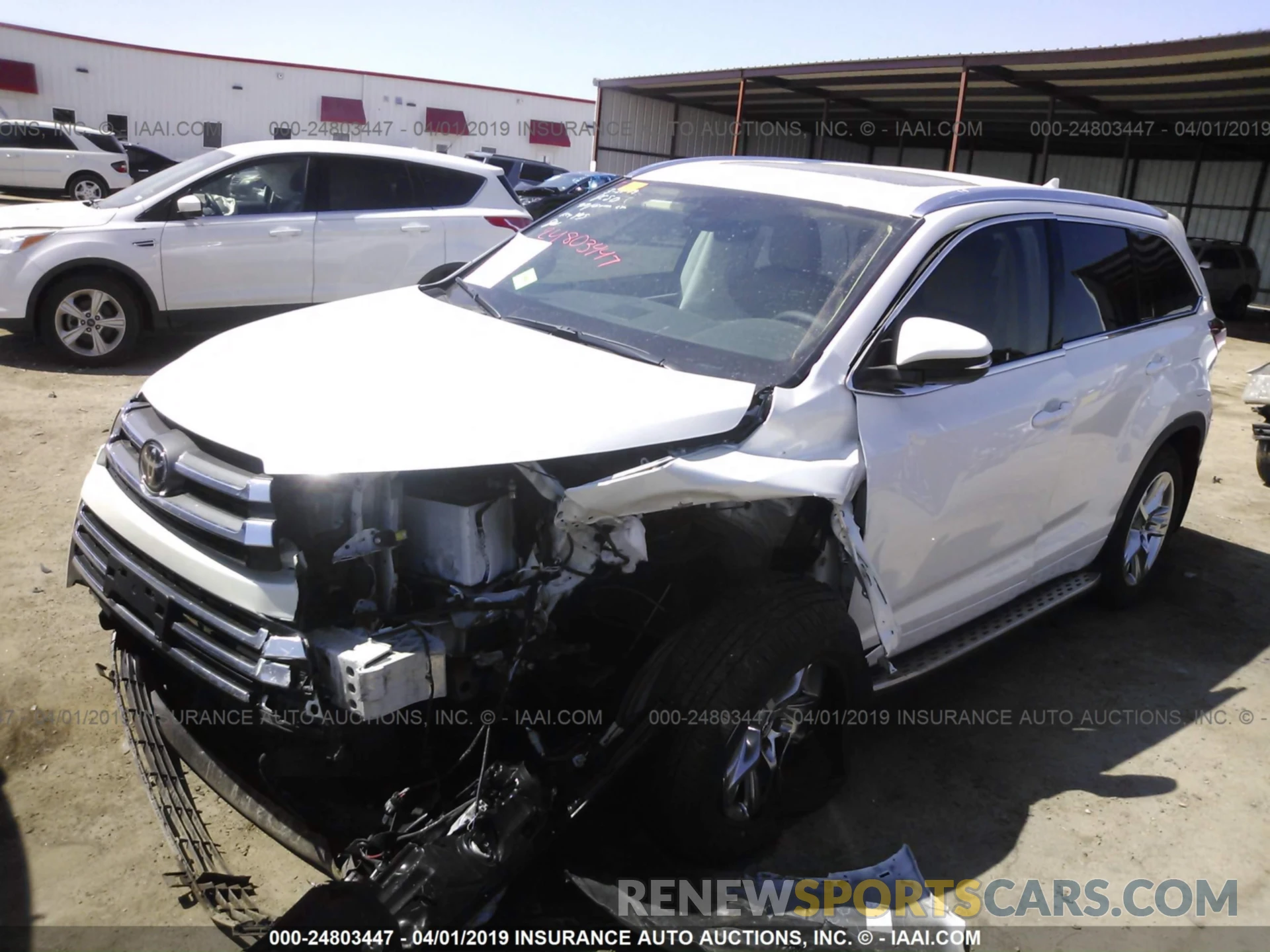 2 Photograph of a damaged car 5TDYZRFH0KS306075 TOYOTA HIGHLANDER 2019