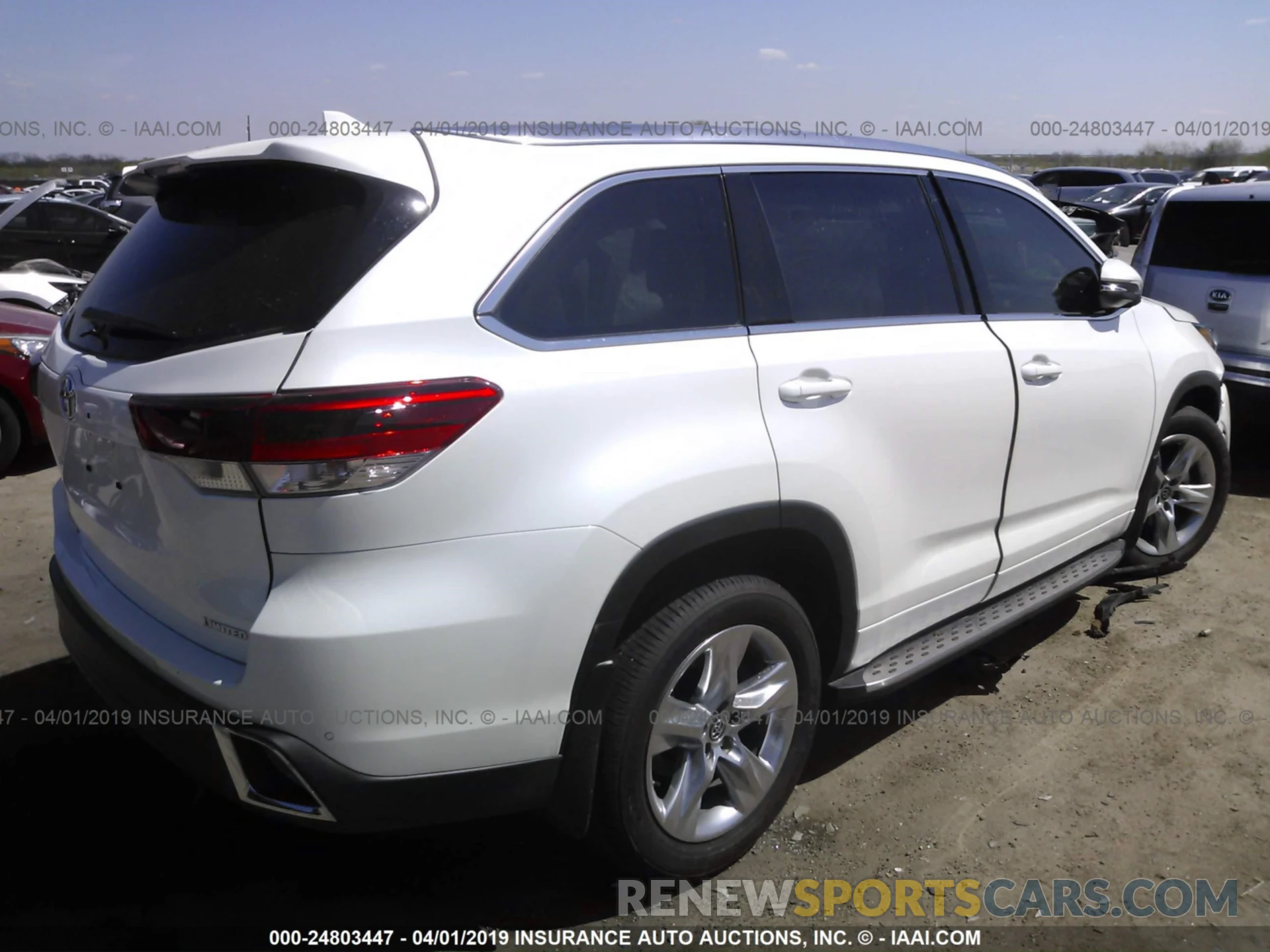 4 Фотография поврежденного автомобиля 5TDYZRFH0KS306075 TOYOTA HIGHLANDER 2019