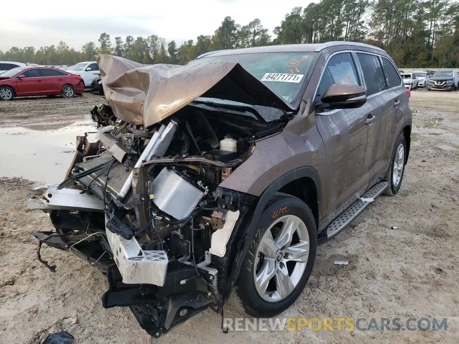 2 Photograph of a damaged car 5TDYZRFH0KS306321 TOYOTA HIGHLANDER 2019