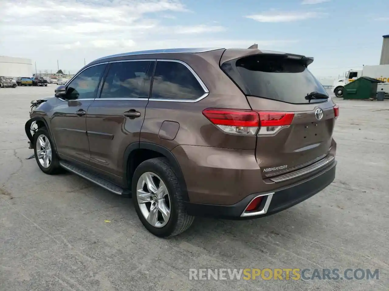 3 Photograph of a damaged car 5TDYZRFH0KS306349 TOYOTA HIGHLANDER 2019