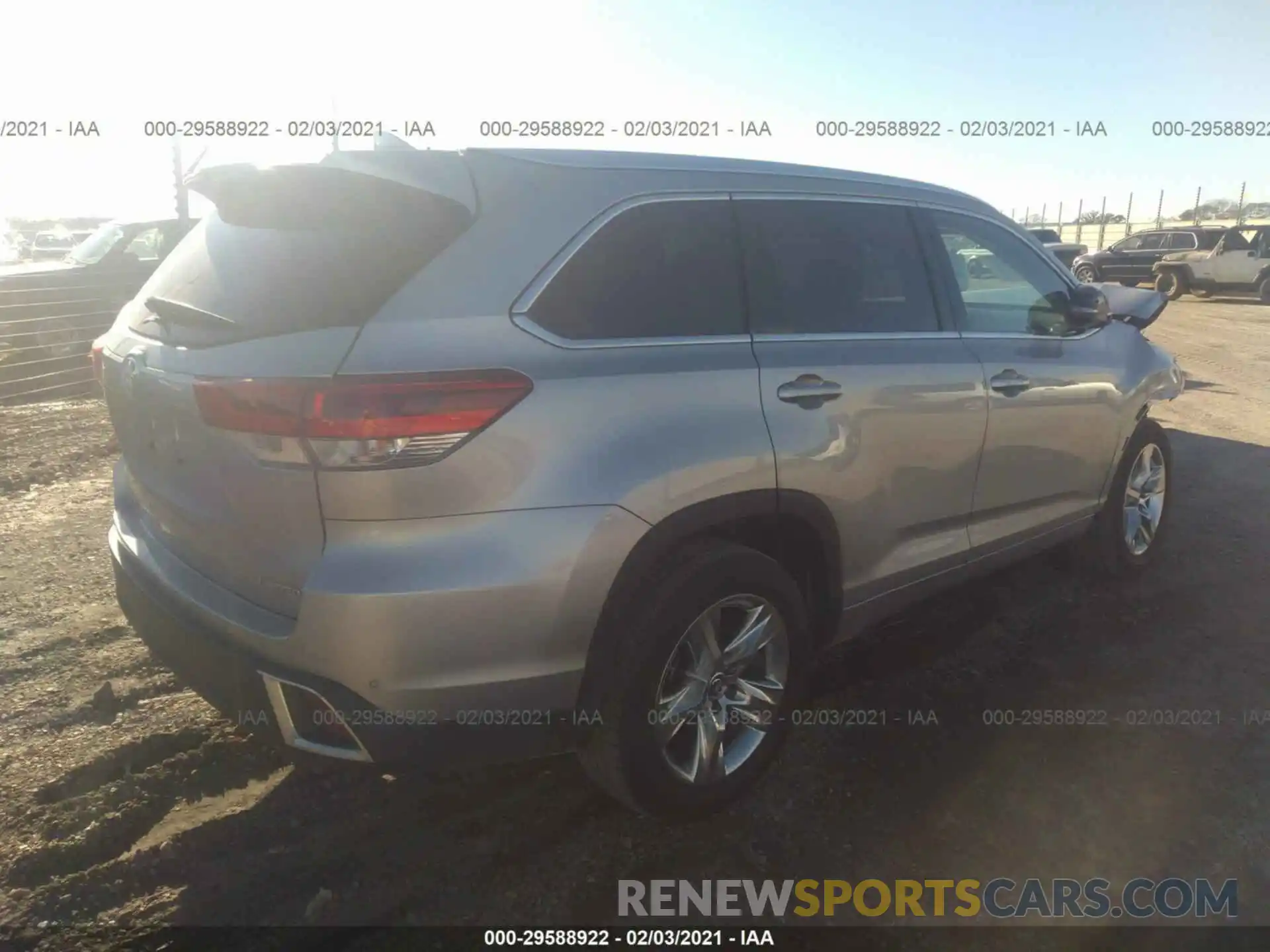 4 Фотография поврежденного автомобиля 5TDYZRFH0KS317416 TOYOTA HIGHLANDER 2019