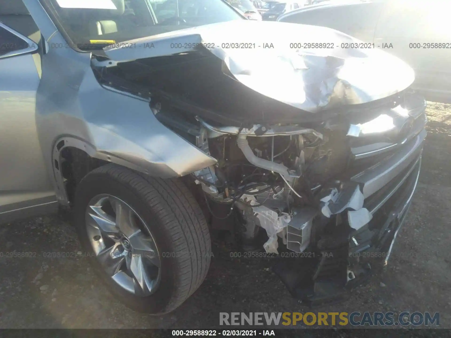 6 Photograph of a damaged car 5TDYZRFH0KS317416 TOYOTA HIGHLANDER 2019