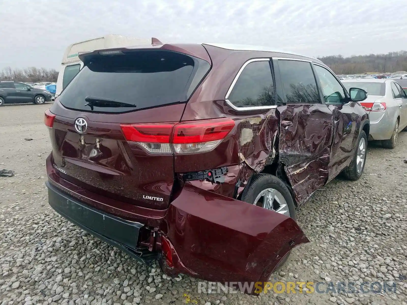 4 Фотография поврежденного автомобиля 5TDYZRFH0KS322258 TOYOTA HIGHLANDER 2019